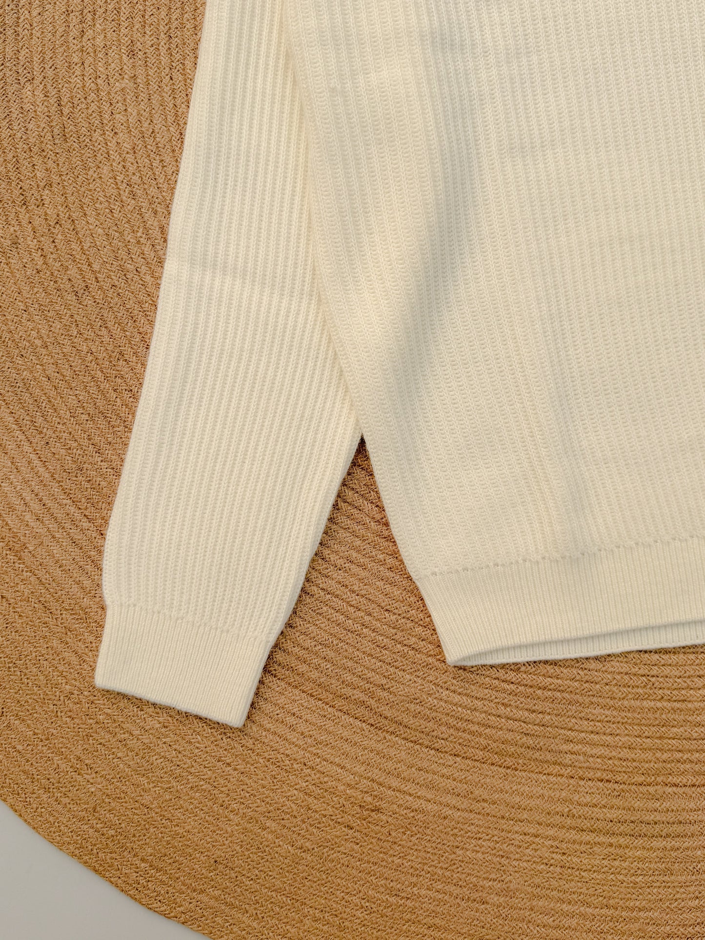 Rich Sweater Polo - Soft Off White