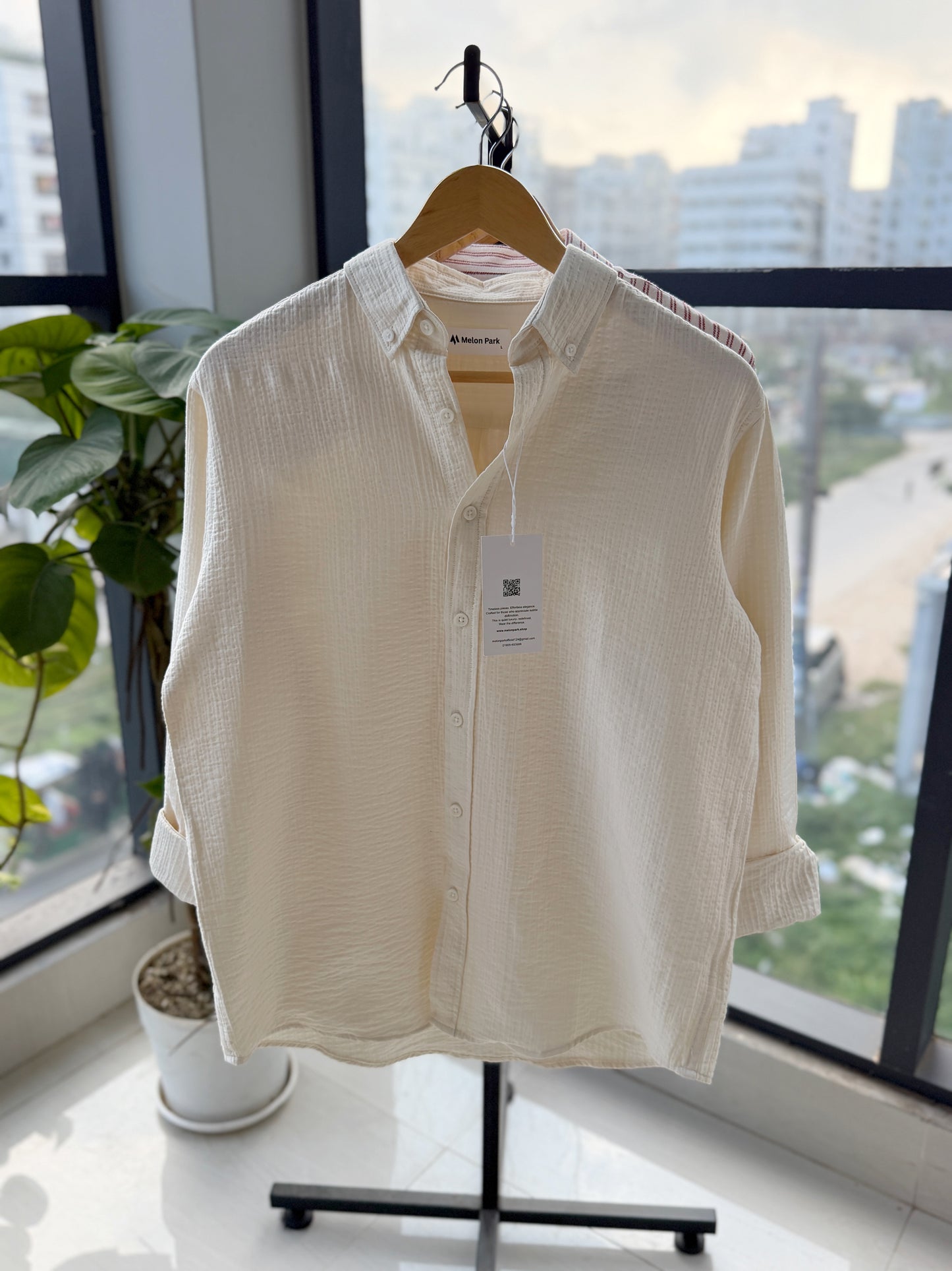 Cotton classic shirt - Cloud Off white
