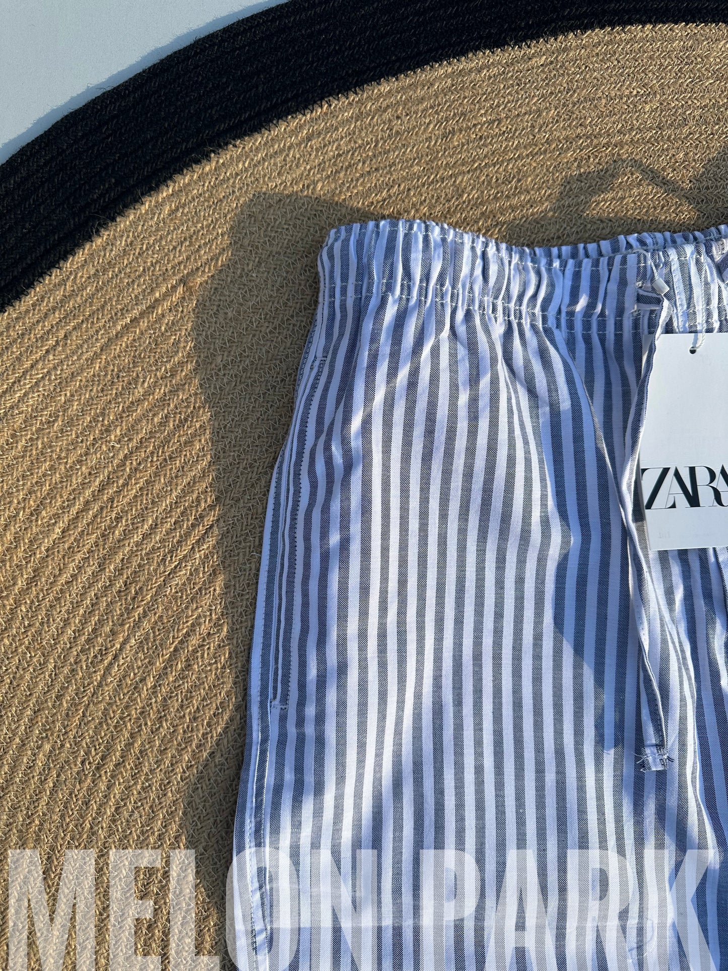 White with Grey big Stripe Trouser