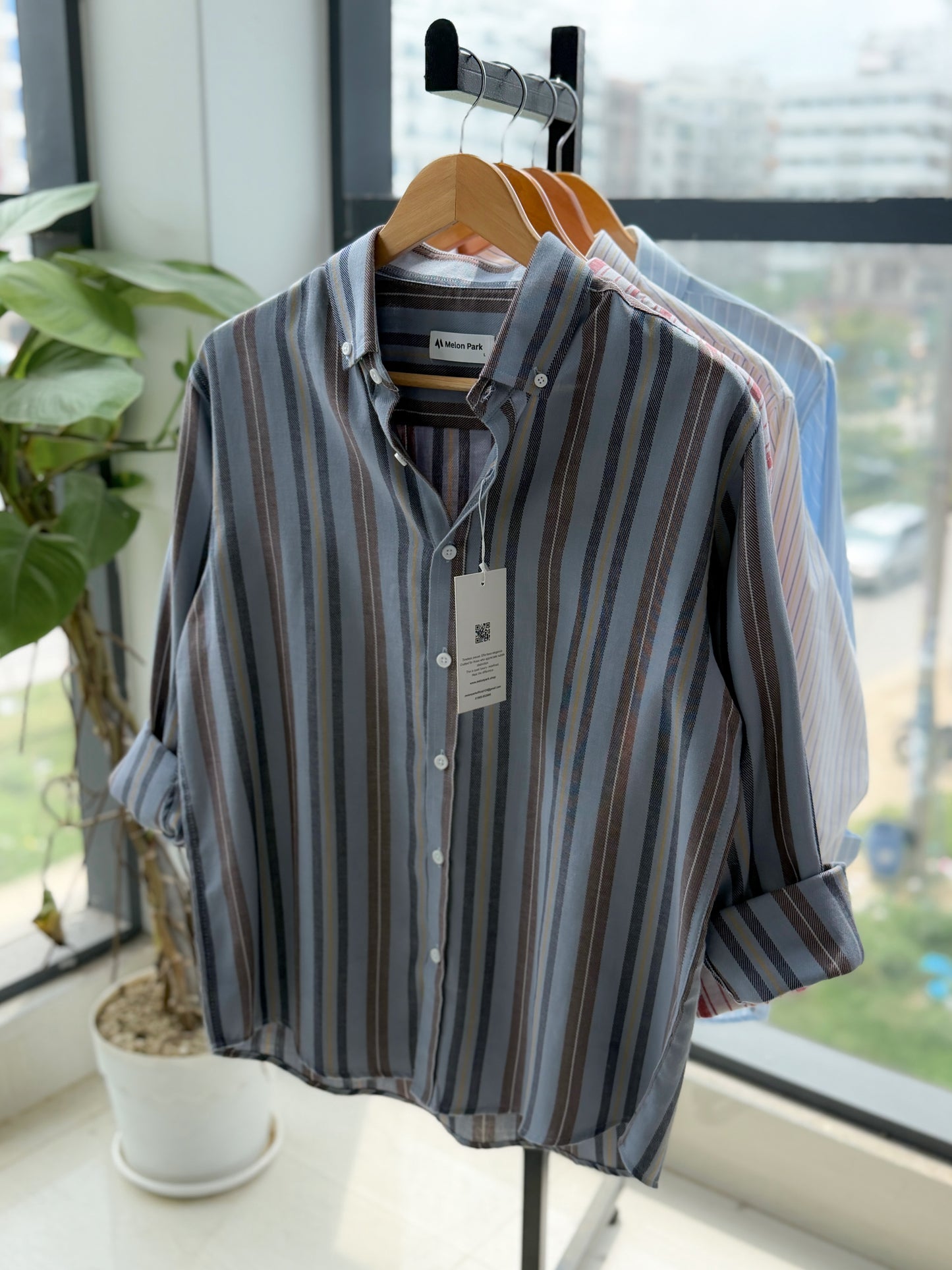 Gentle stripe shirt - Woodland stripe