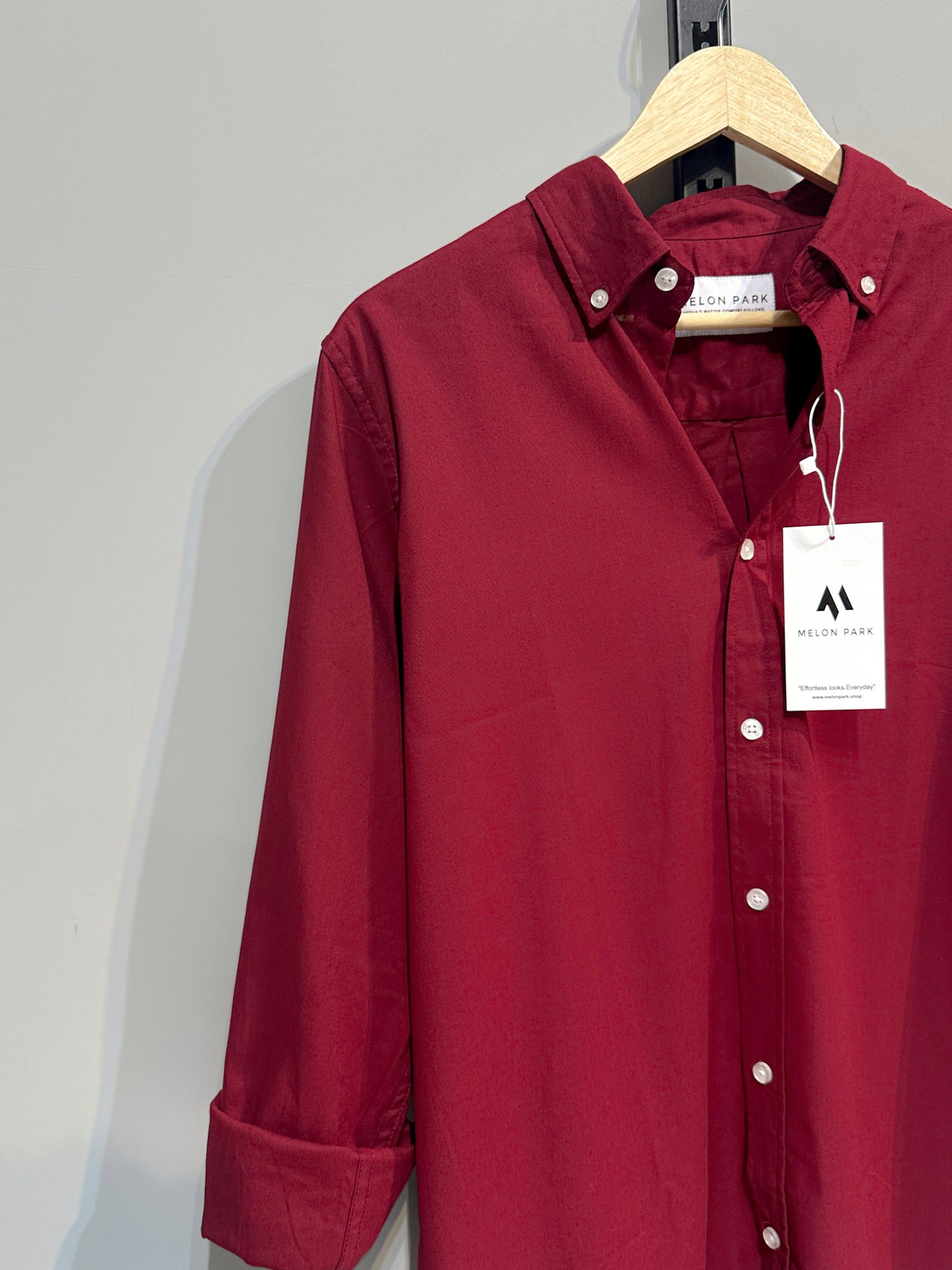 Oxford Shirt - Midnight Maroon