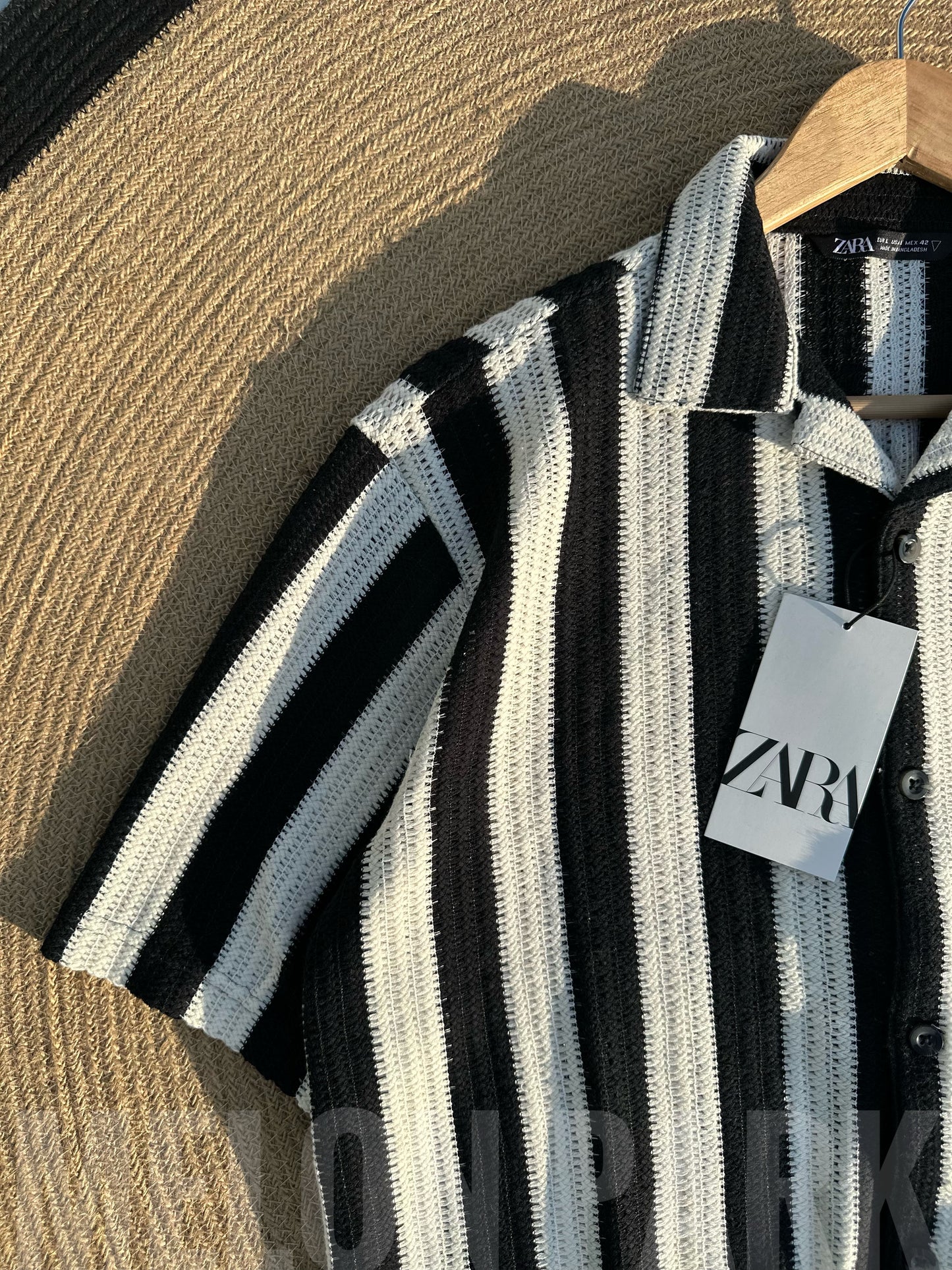 Black Stripe Layering Cuban Shirt