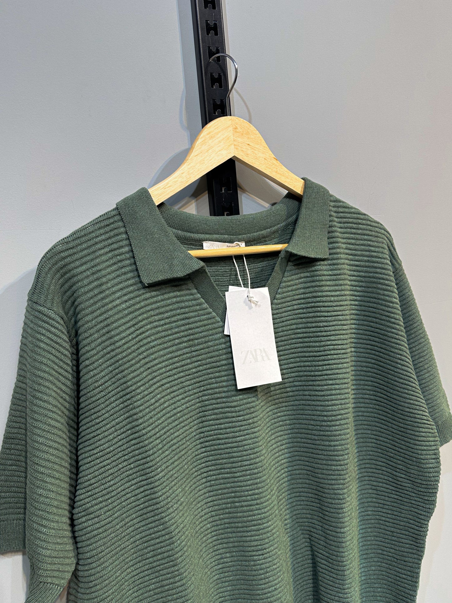 Knitted Polo - Sage Green
