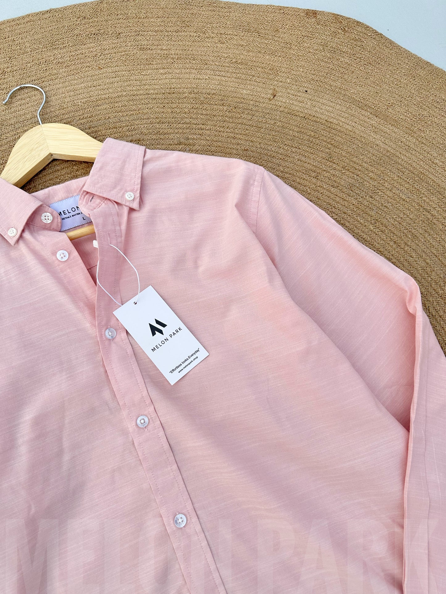 Linen Full sleeve Shirt- Pookie Pink