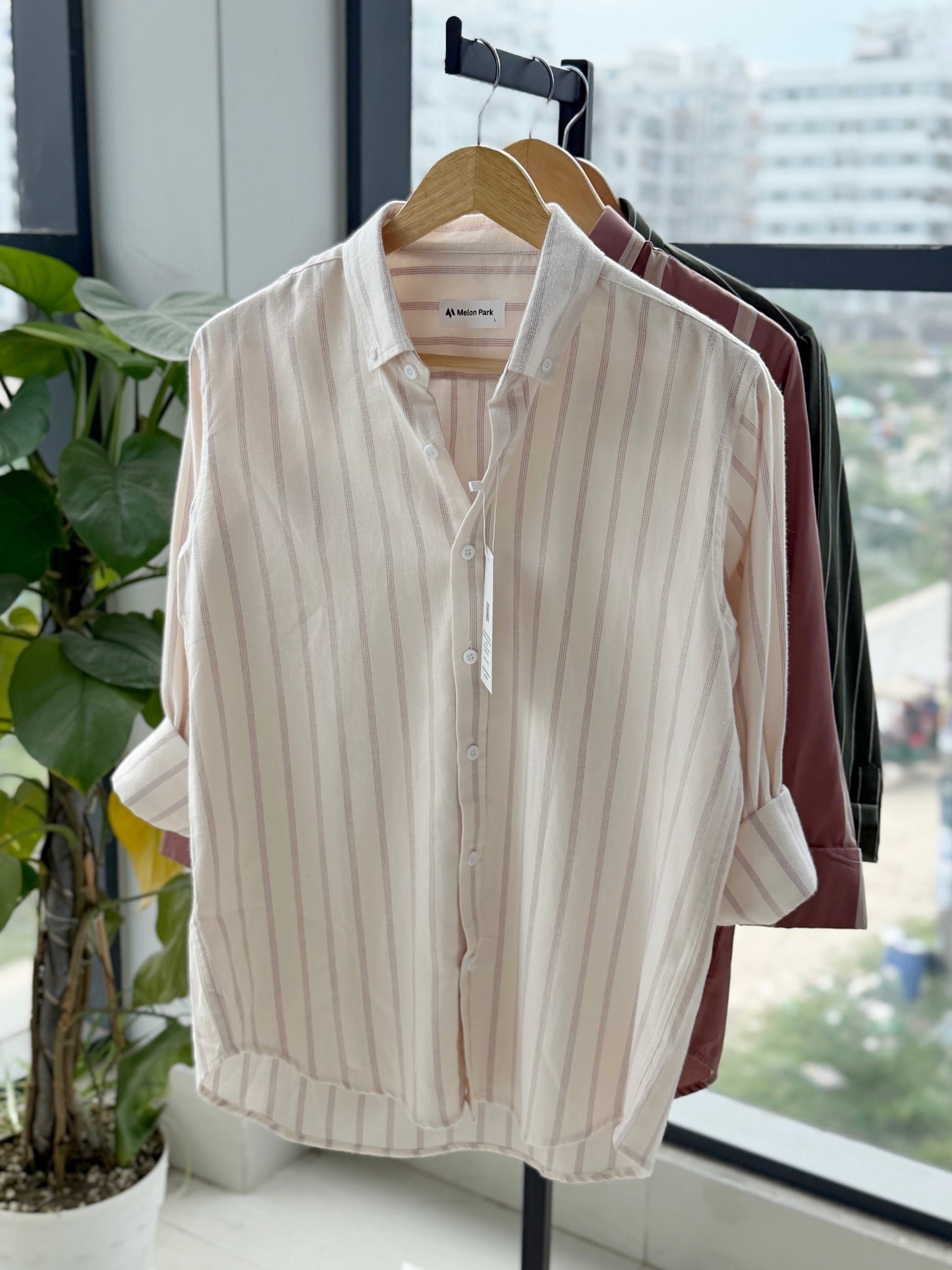 Gentle stripe shirt - Sunbleached Rose