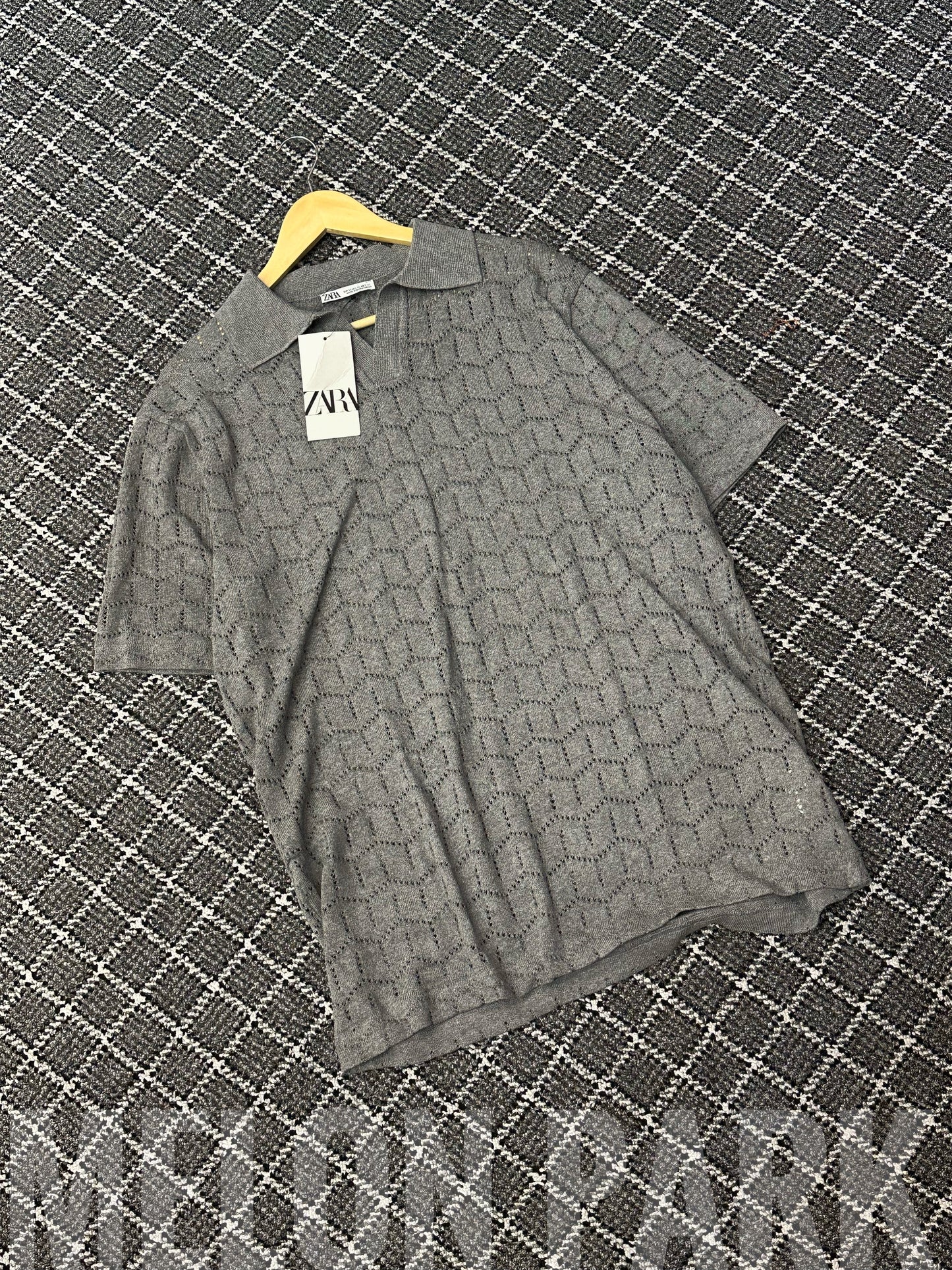 Grey Knitted Polo
