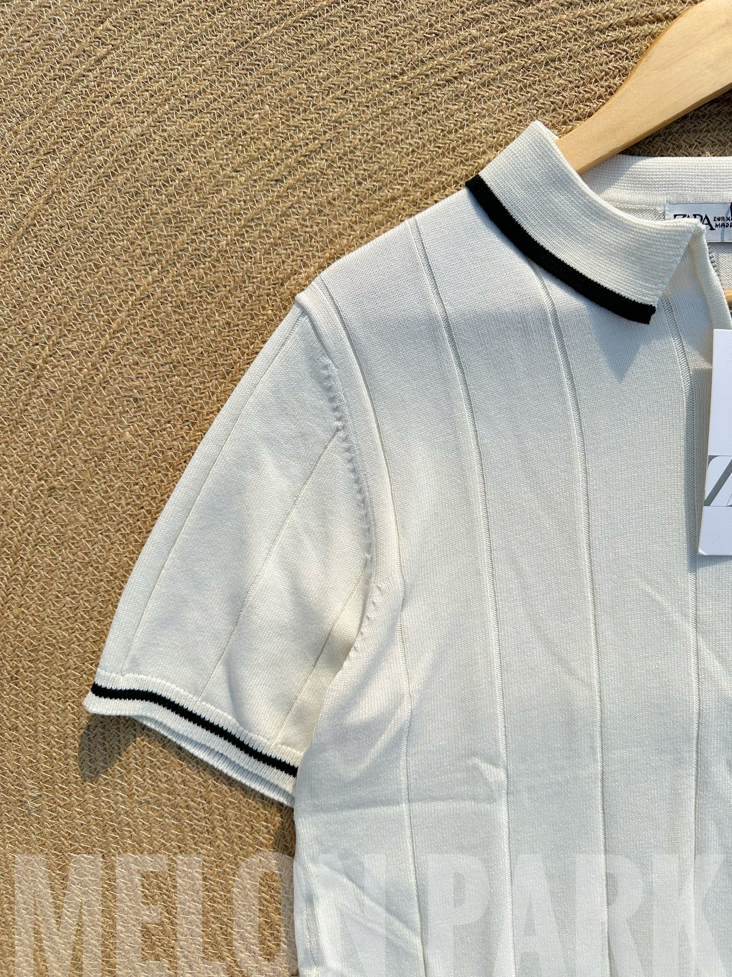 White Old Money Zipper Polo