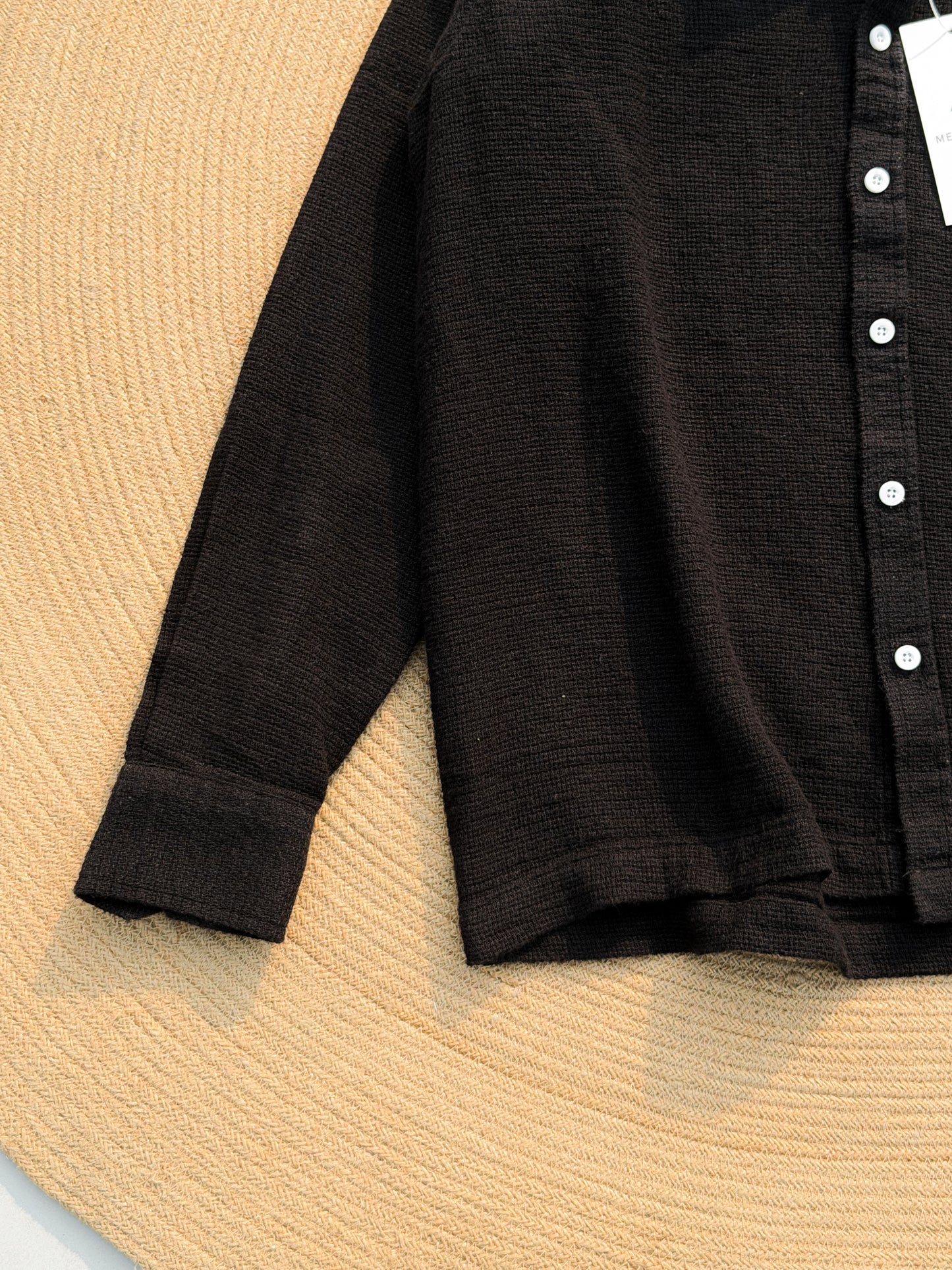 Crafted full sleeve shirt - Black