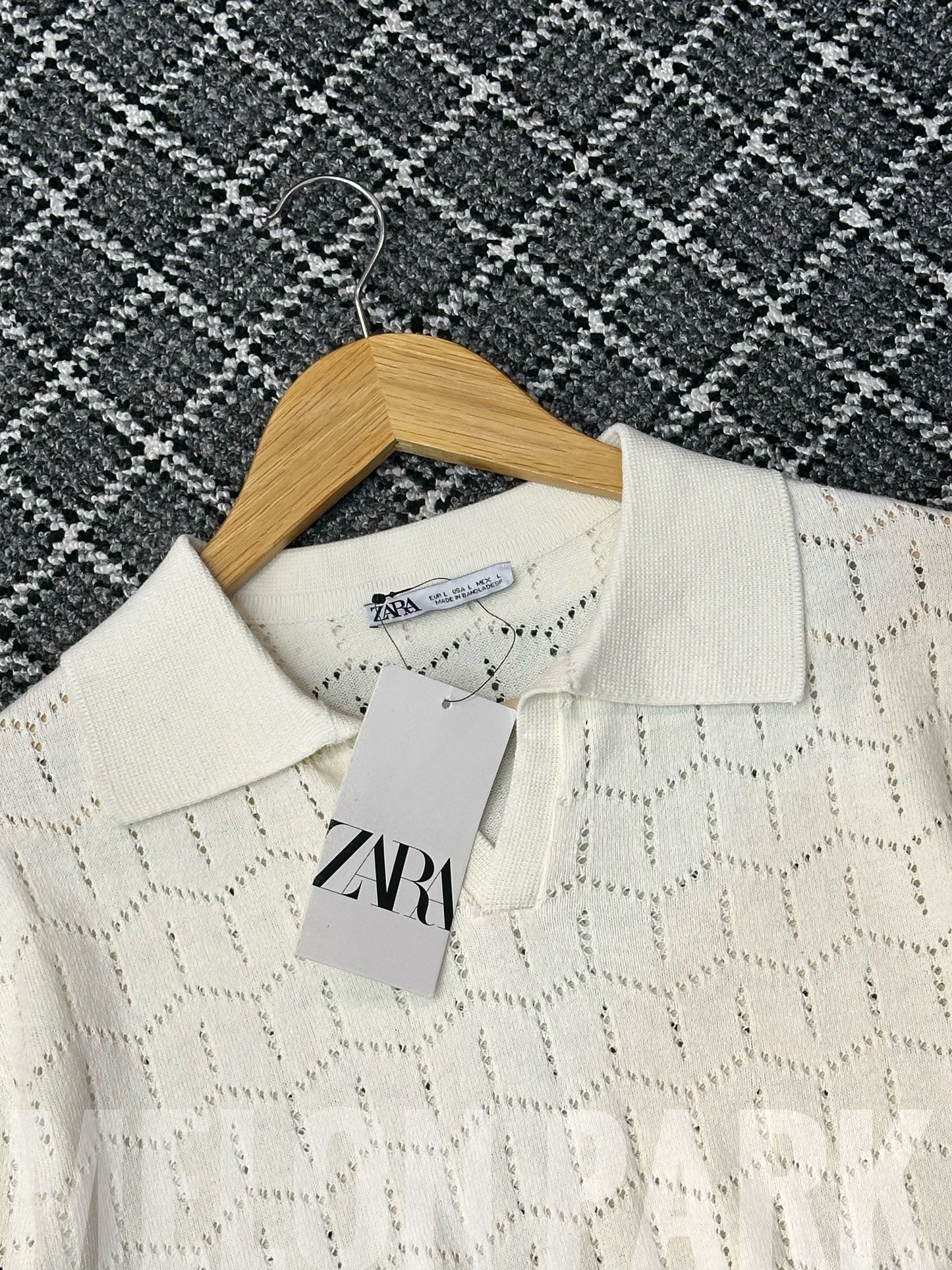 White Knitted Polo