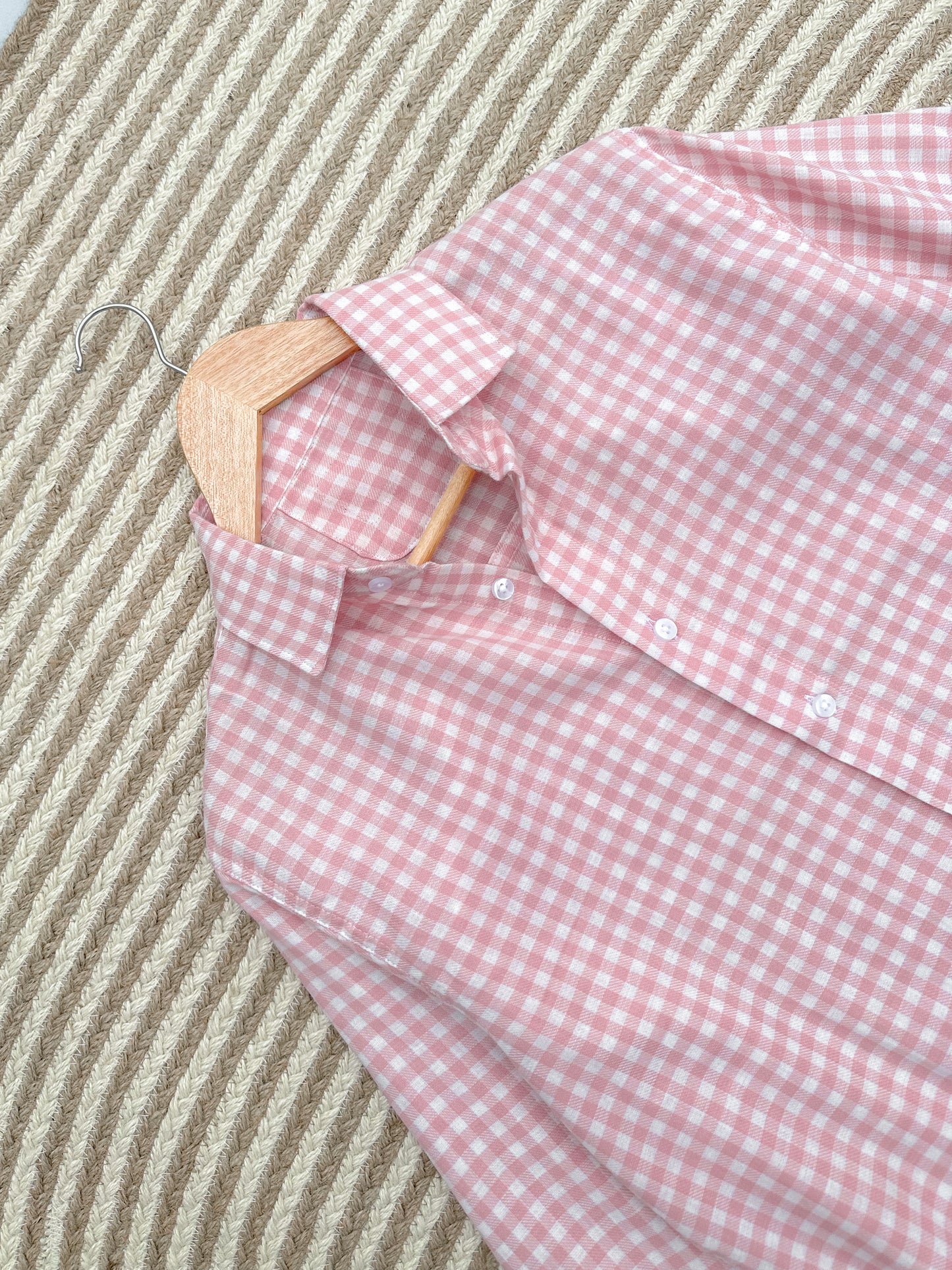 Gentle Check shirt - Marshmallow Pink