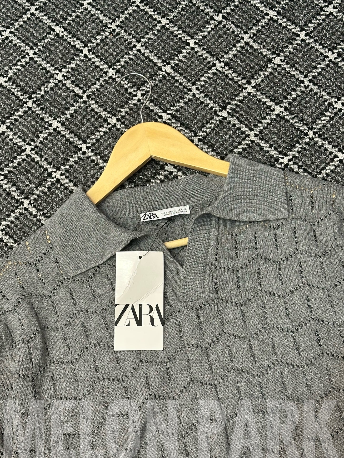Grey Knitted Polo