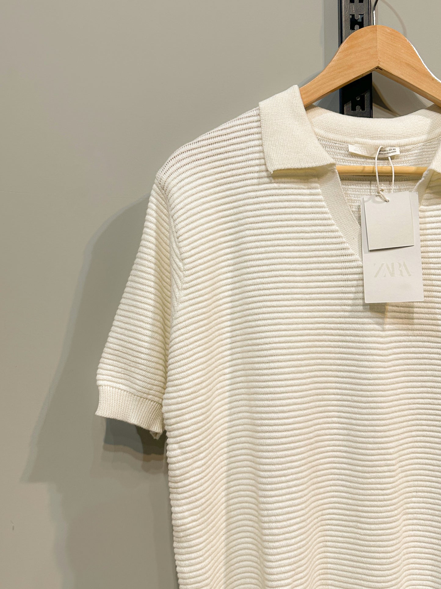 Knitted Polo - Light Cream