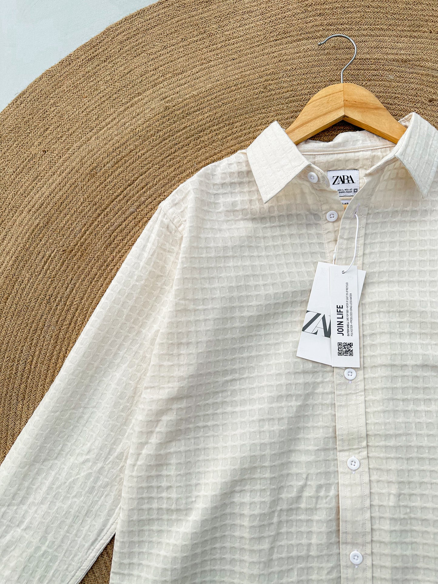 Refined full sleeve shirt - Calm Latte