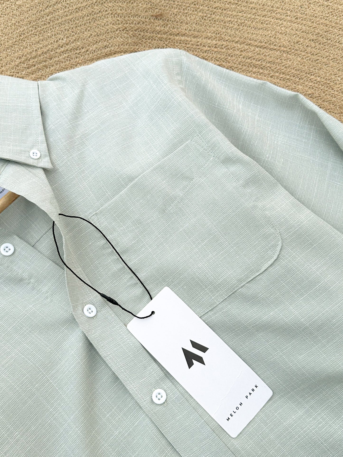 Linen Full sleeve Shirt- Mint