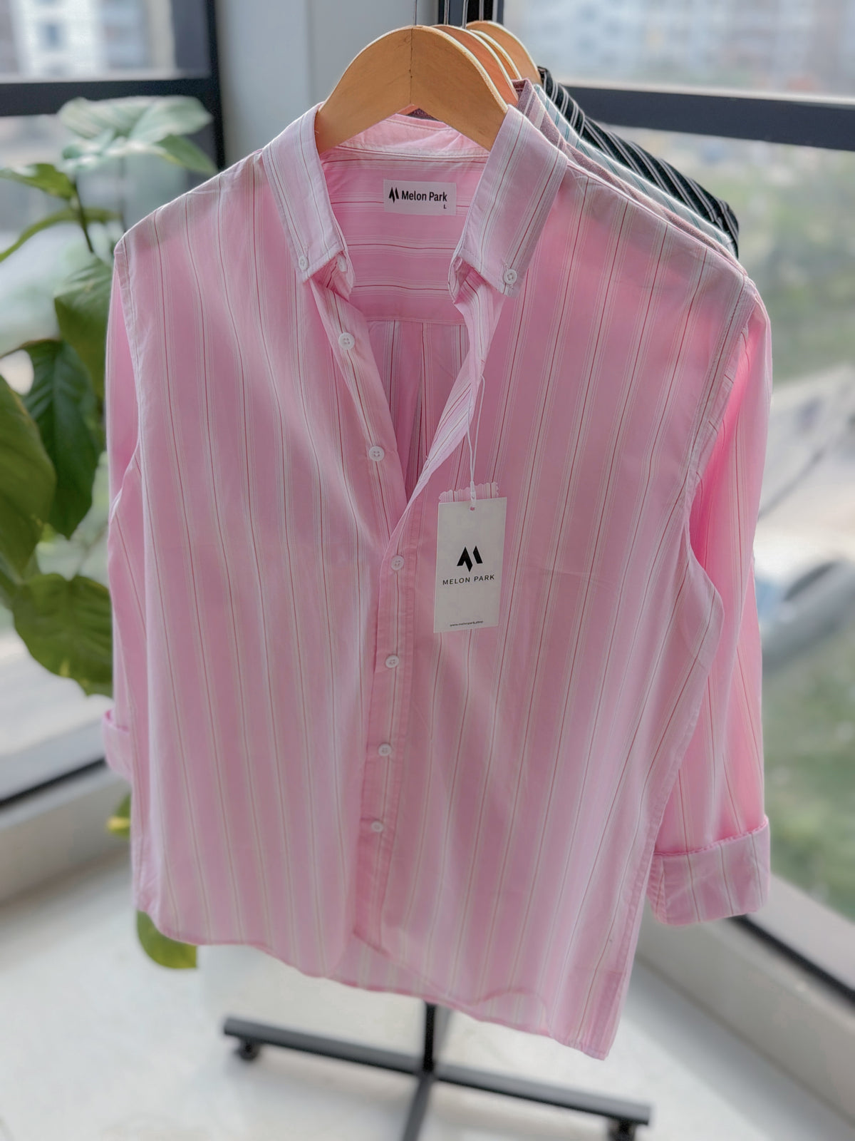 Gentle stripe shirt - Blossom Pink