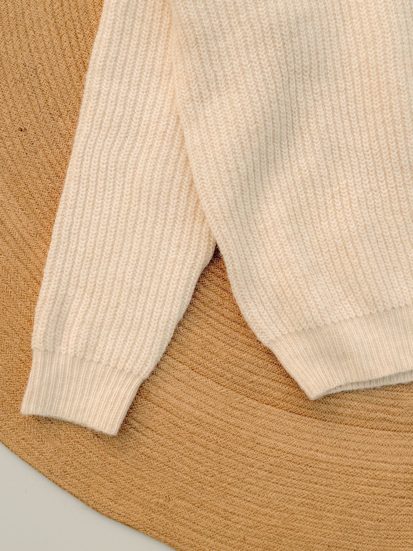 Classic Knitted Sweater - Soft Beige