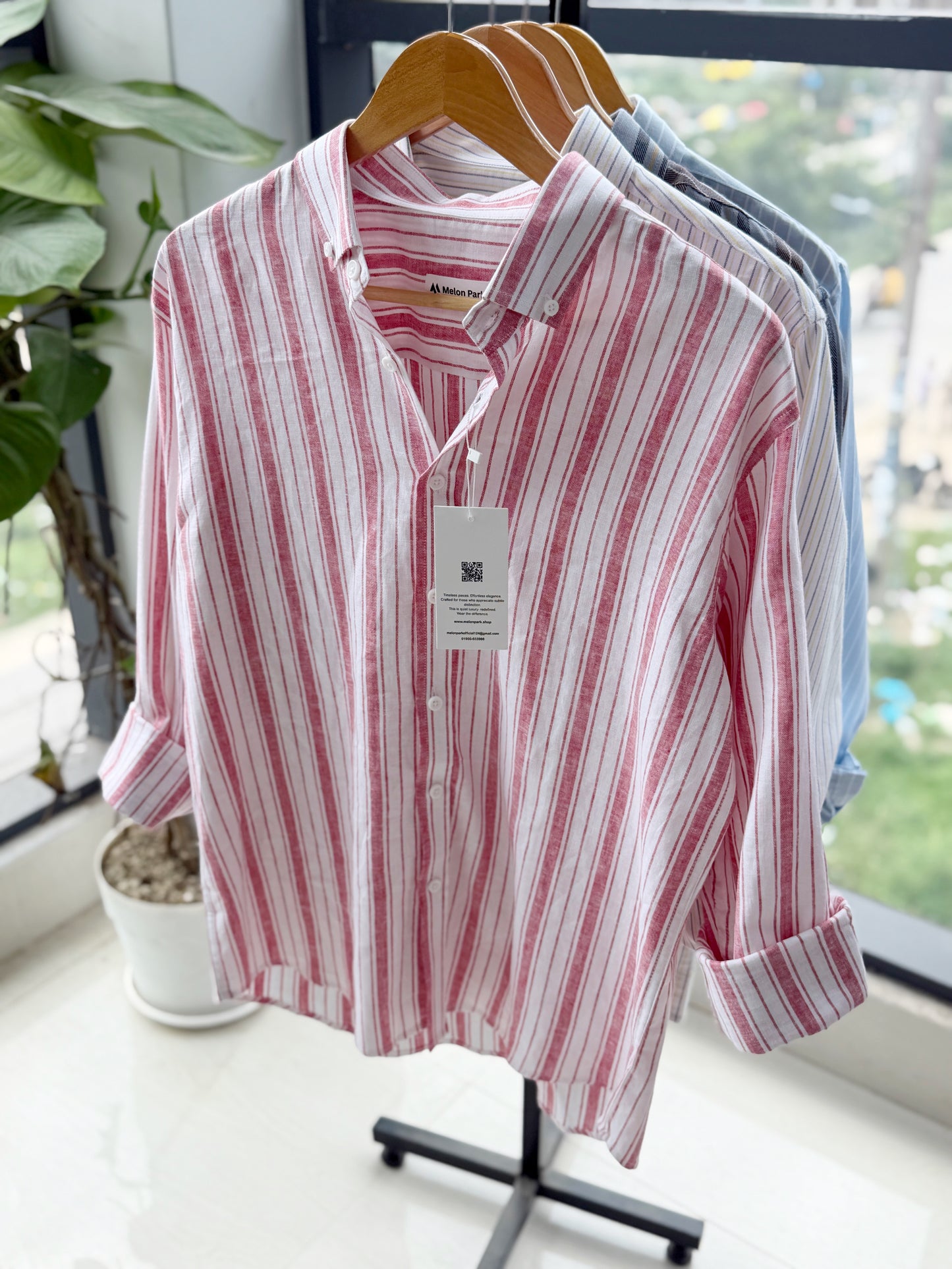 Gentle stripe shirt - Cherry stripe