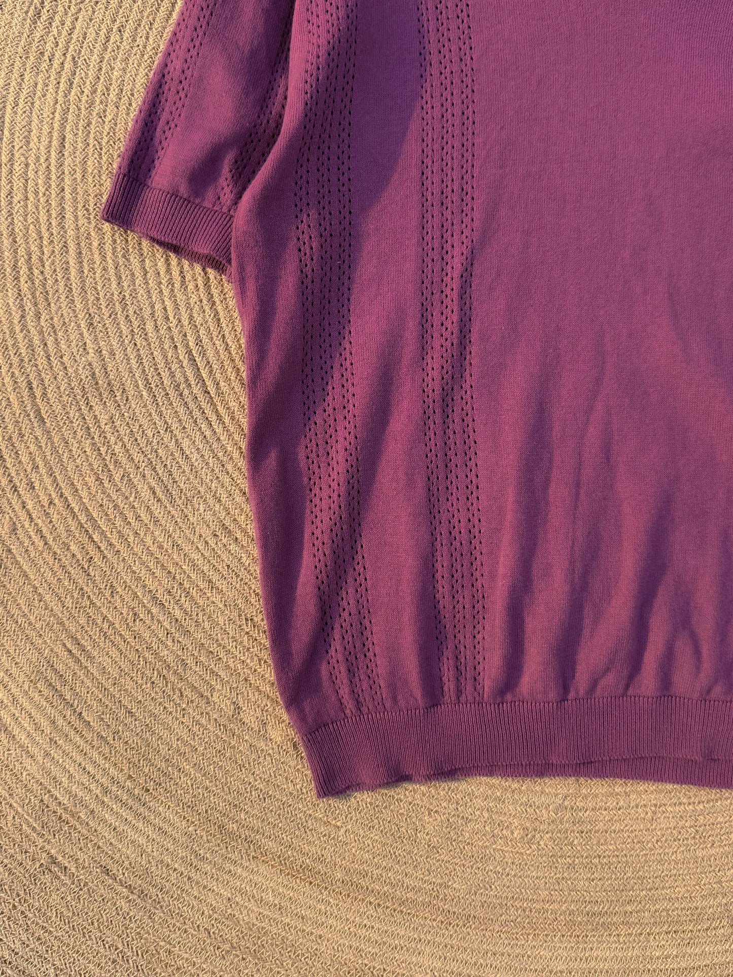 Gentle Breeze Knit Polo - Plum