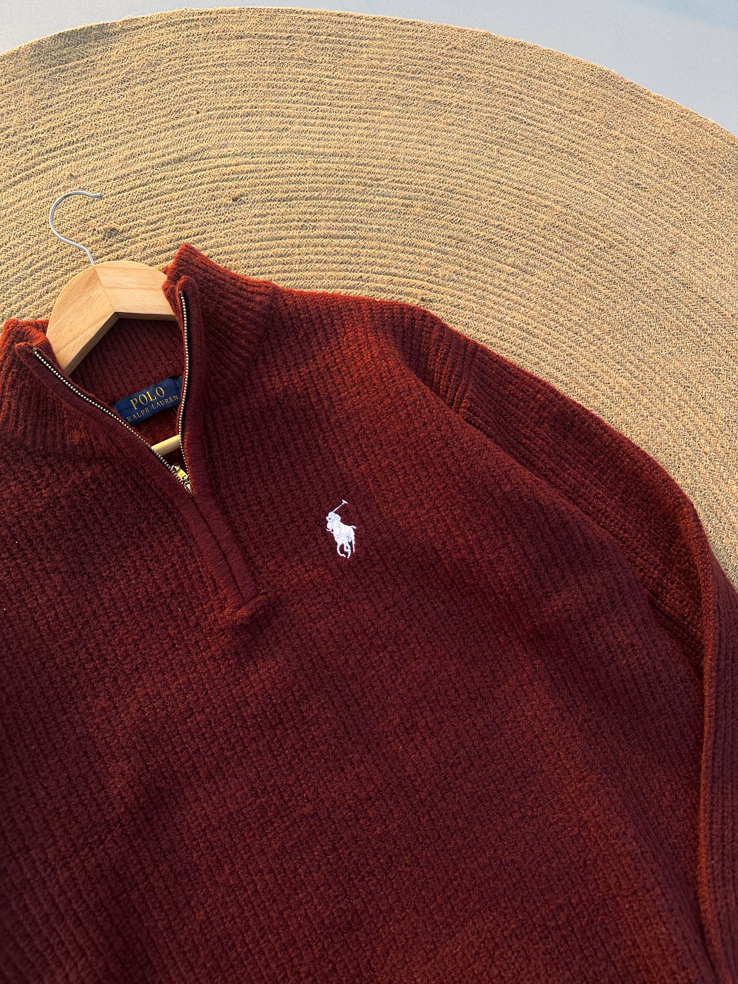 Cozy knitted Sweater - Vintage Maroon
