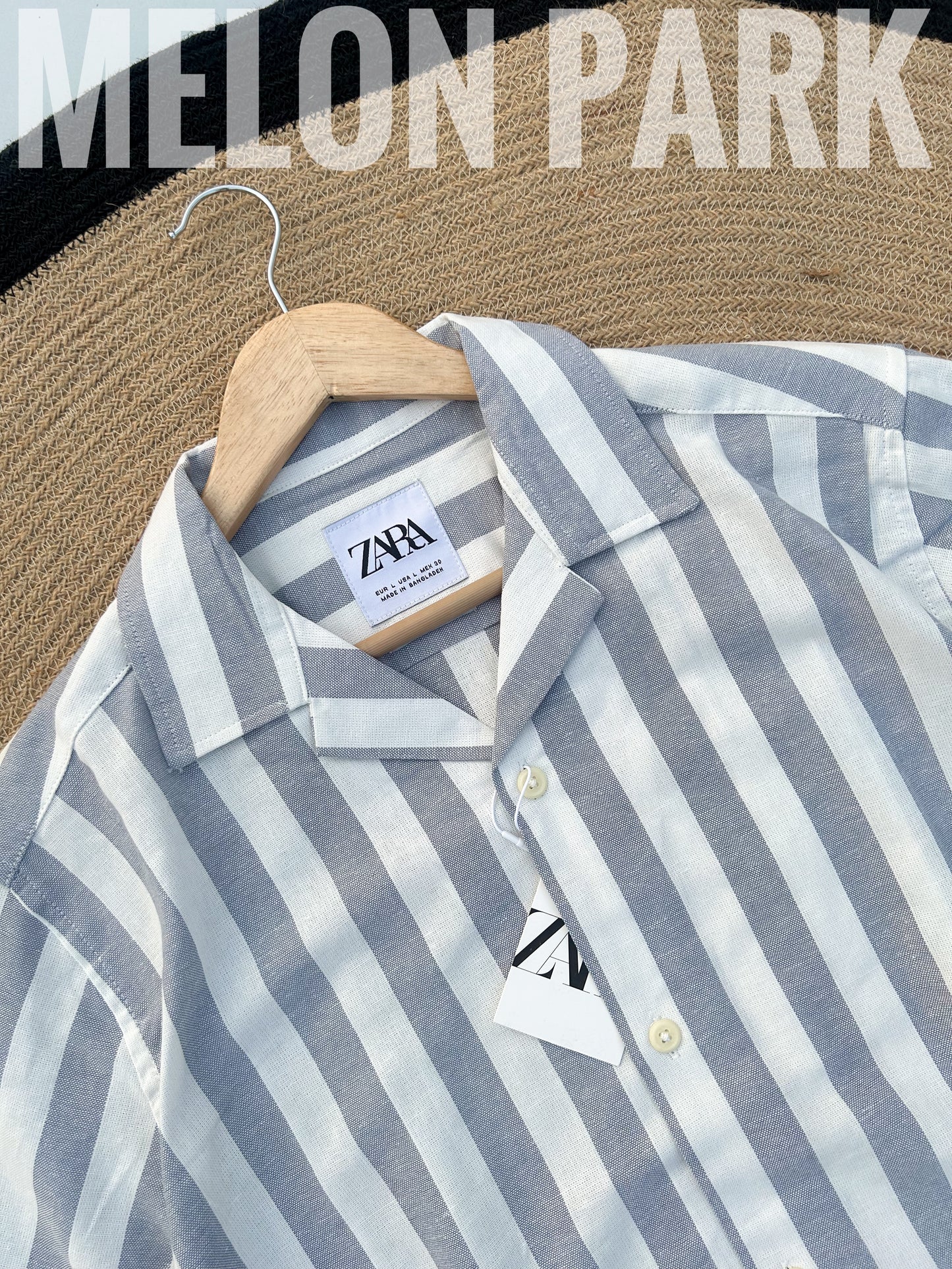 White-Grey stripe Old Money Cuban Shirt