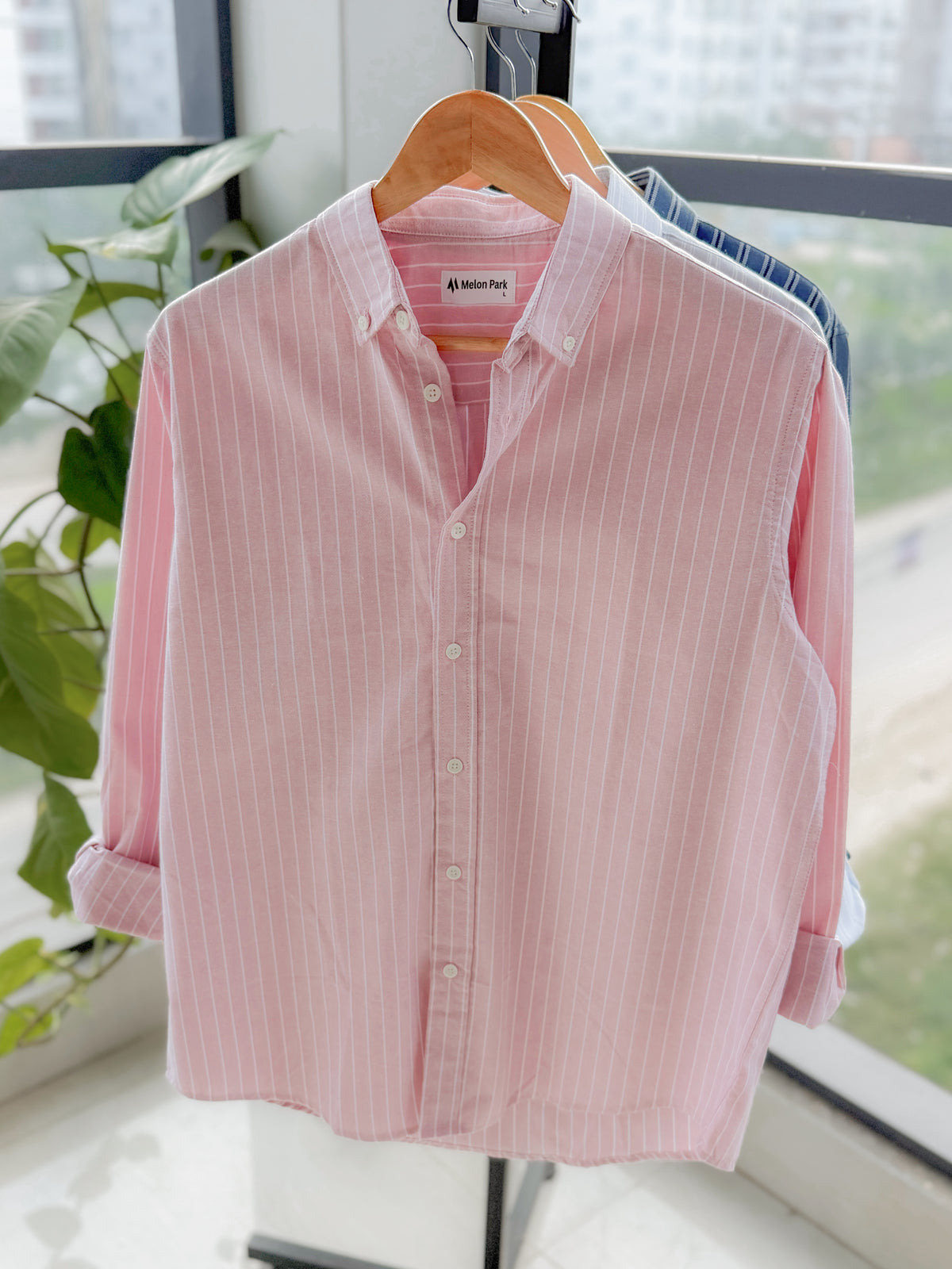 Gentle stripe shirt - Mauve stripe