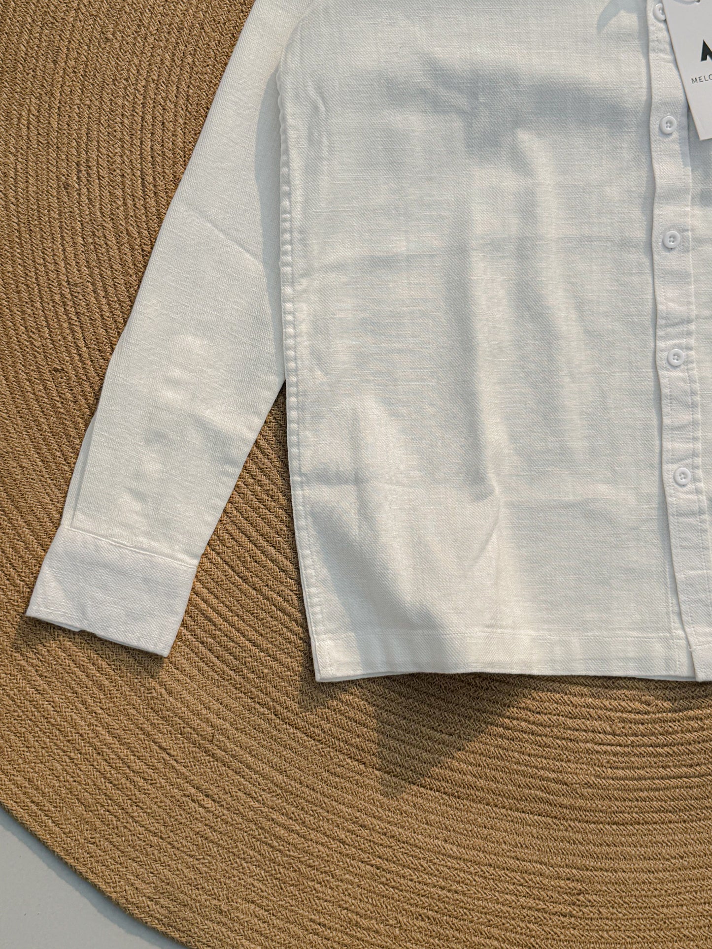 Crafted full sleeve shirt - White