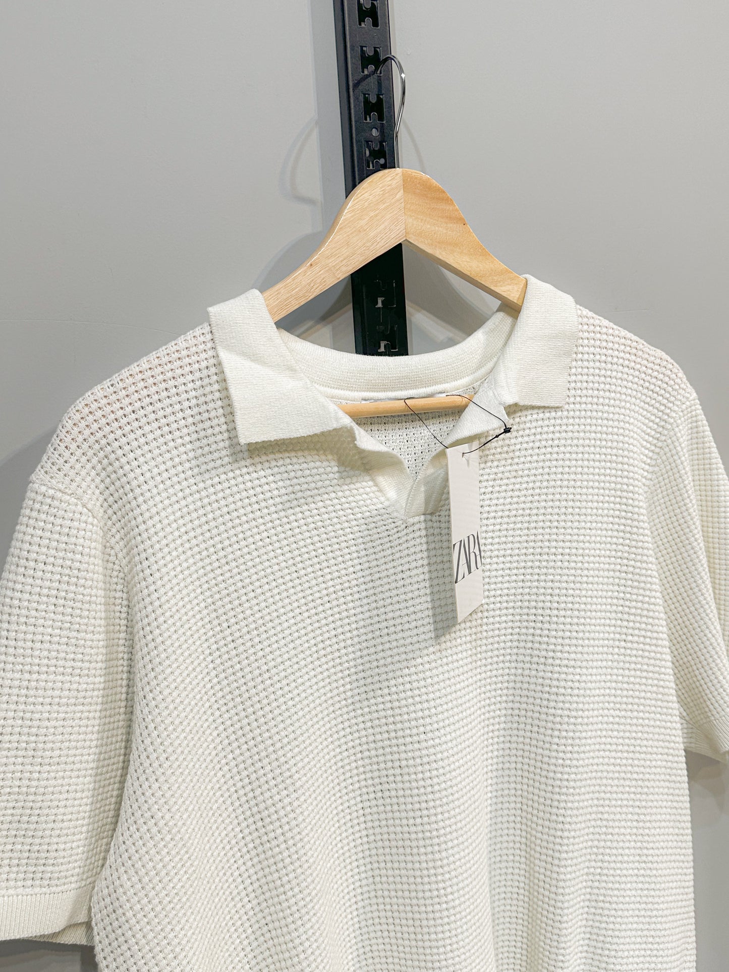 Knitted Polo - White