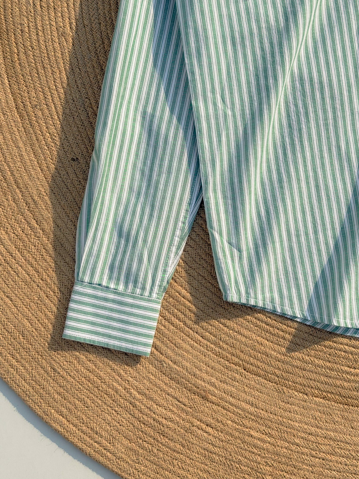 Gentle stripe shirt - Sea Spray Green