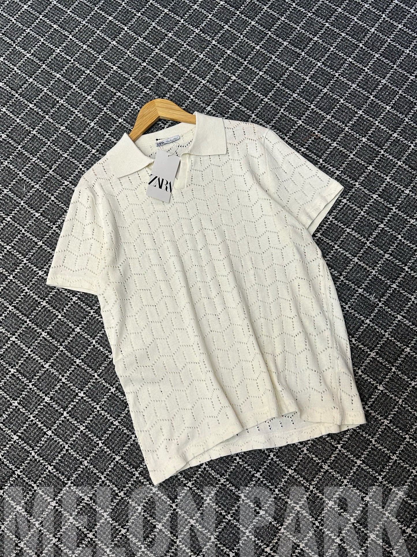 White Knitted Polo