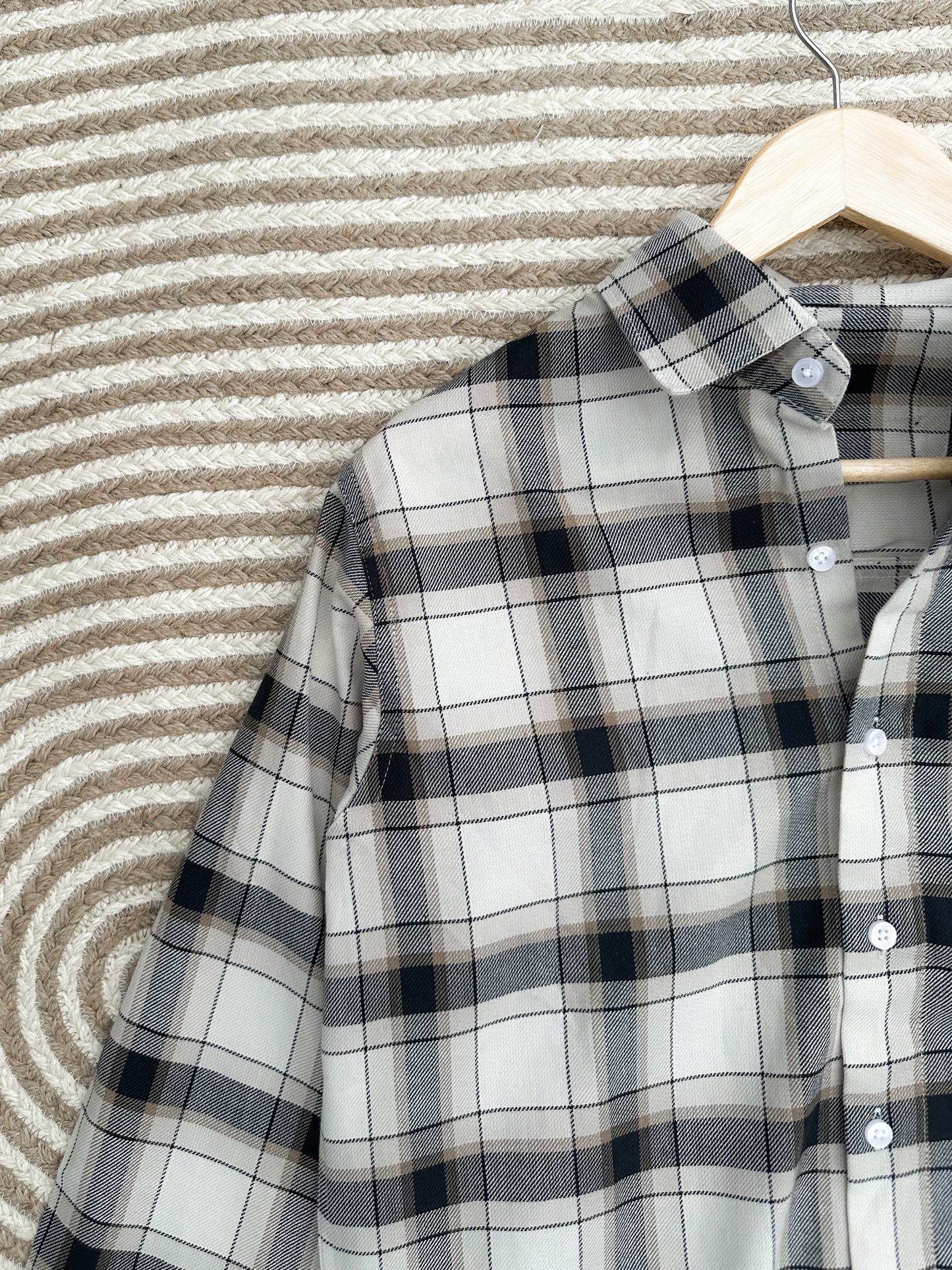 Gentle Check shirt - Blend Mocha