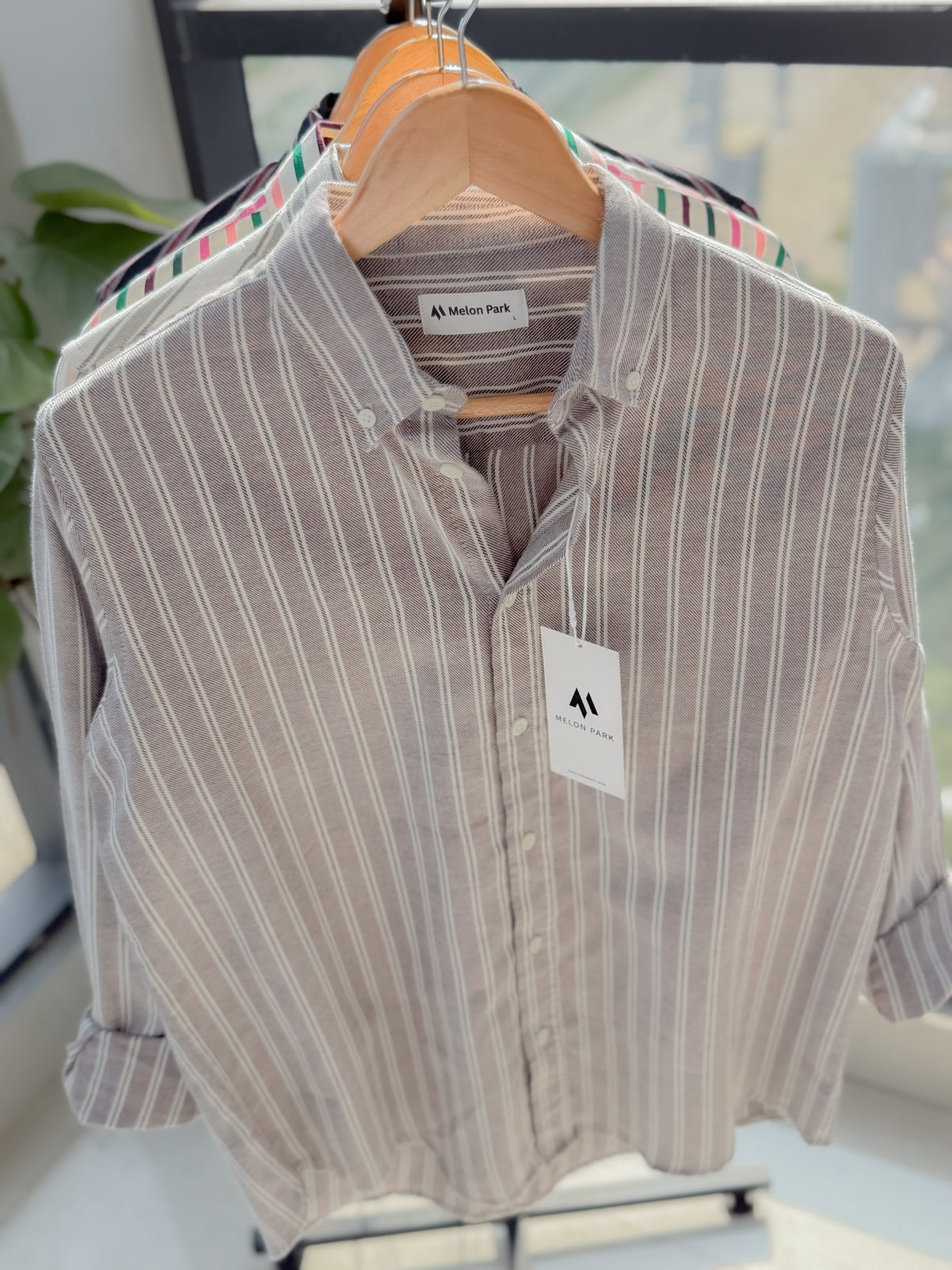 Gentle stripe shirt - Sandstone dune