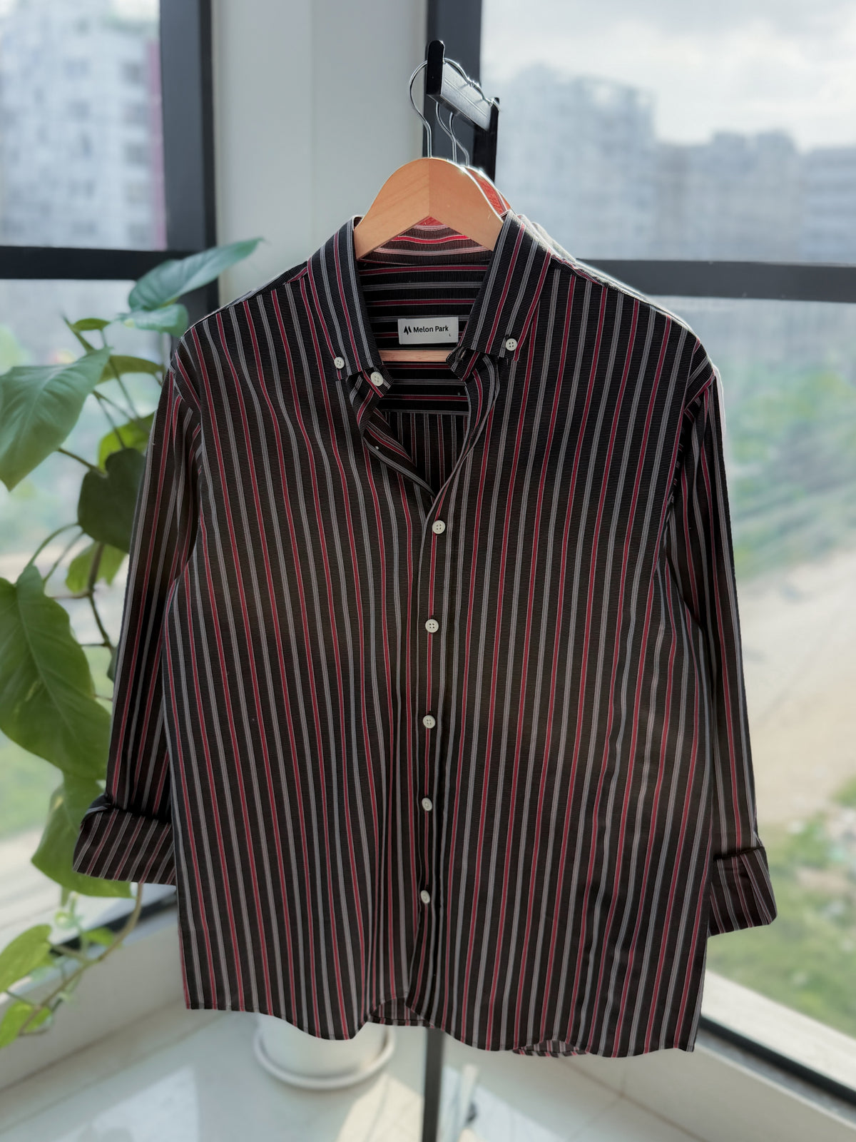 Gentle stripe shirt - Midnight Moto