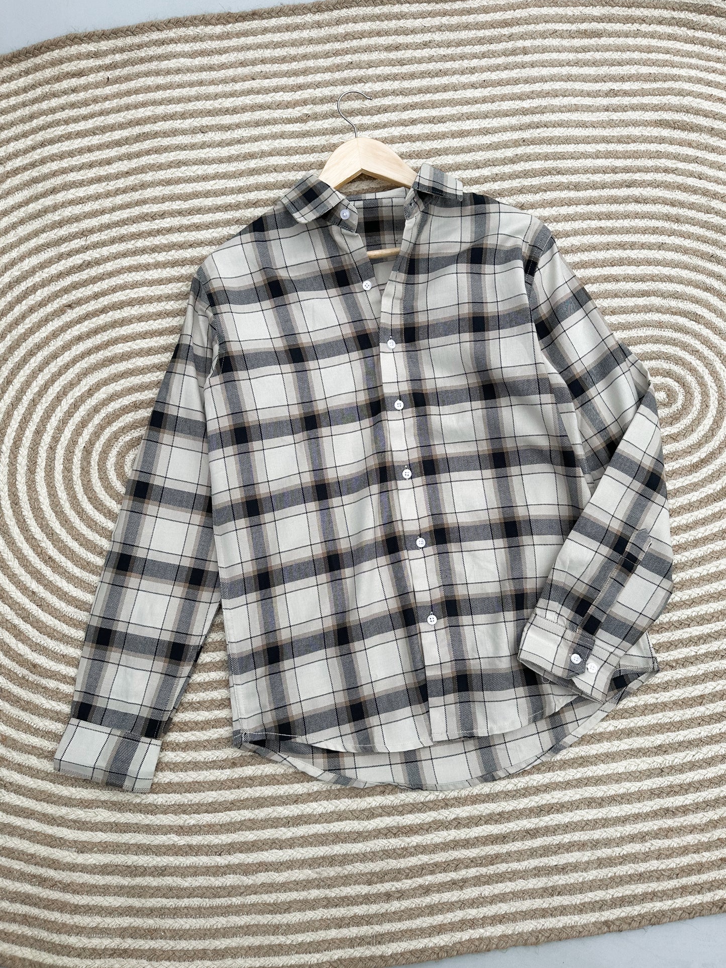 Gentle Check shirt - Blend Mocha