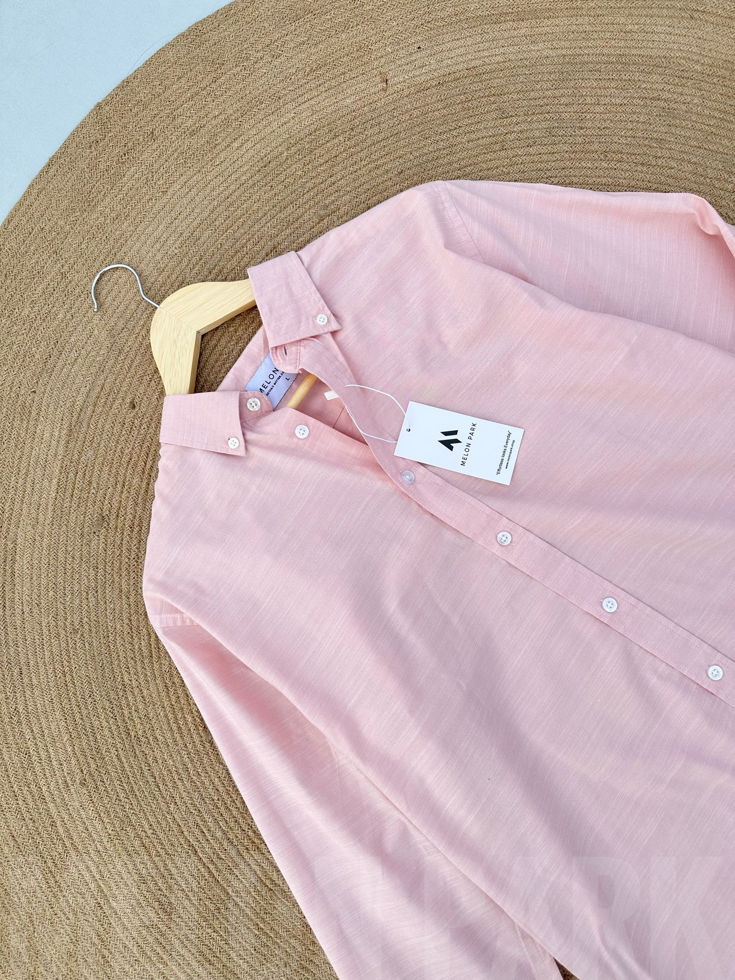Linen Full sleeve Shirt- Pookie Pink