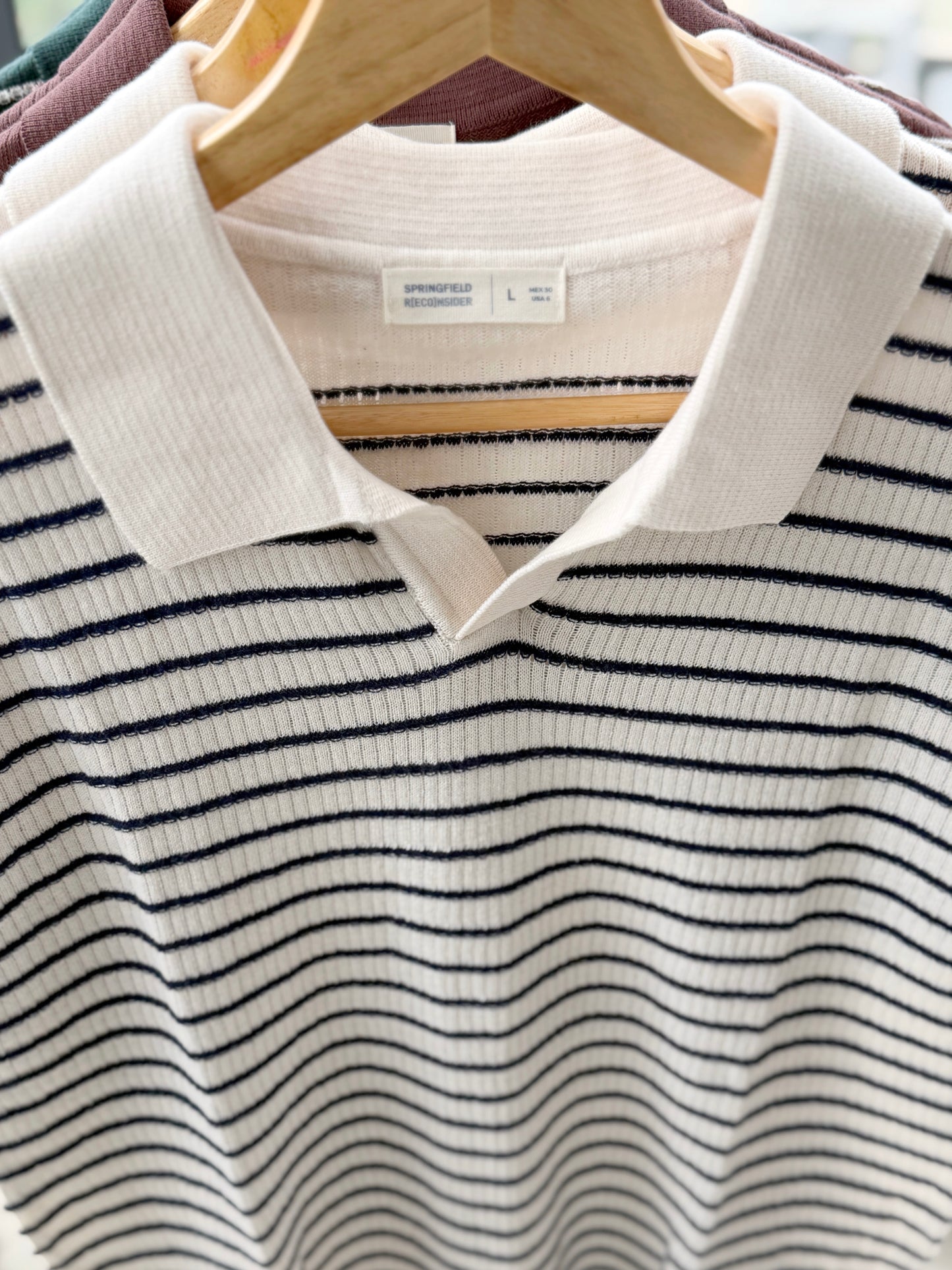 Cabana Knitted Polo - Off White