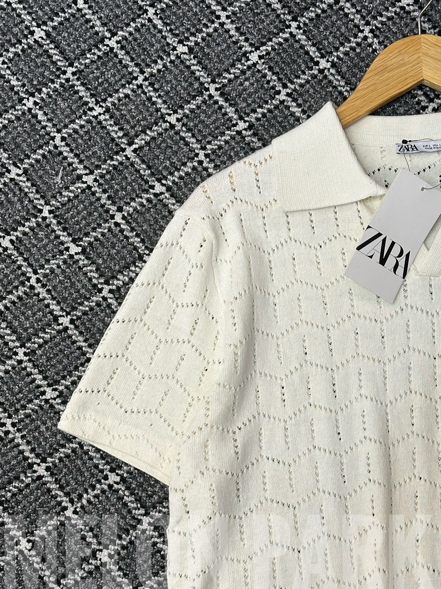 White Knitted Polo