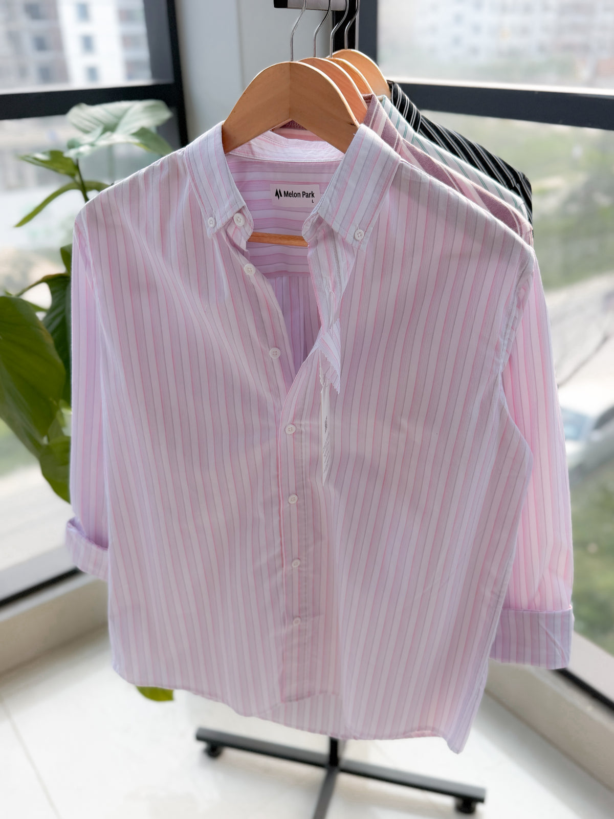 Gentle stripe shirt - Lavender Pearl
