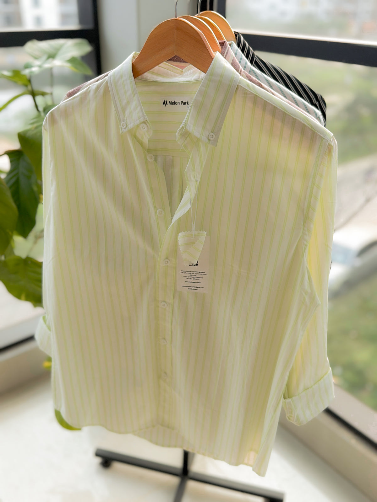 Gentle stripe shirt - Pale Lemon
