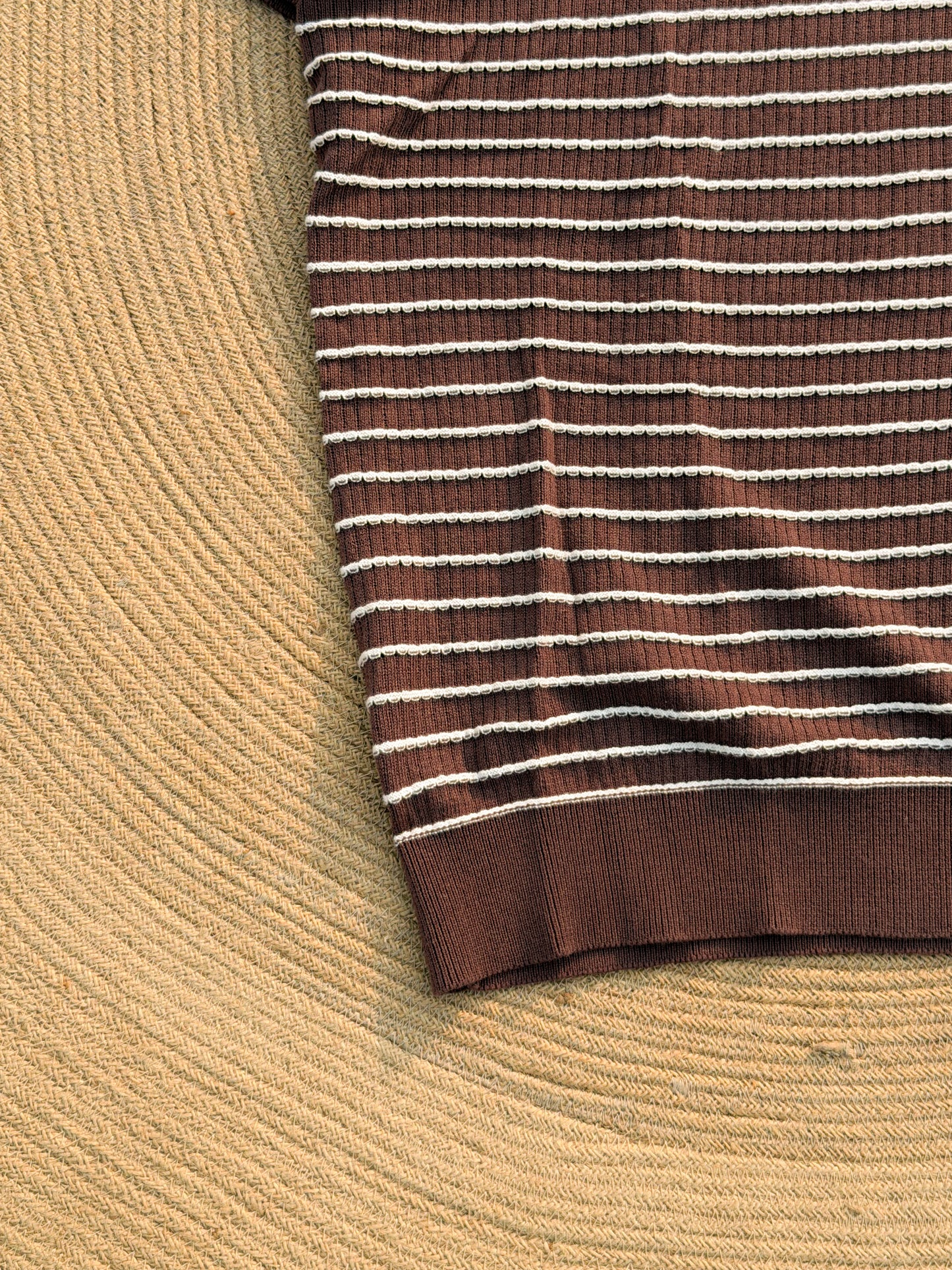 Cabana Knitted Polo - Chocolate