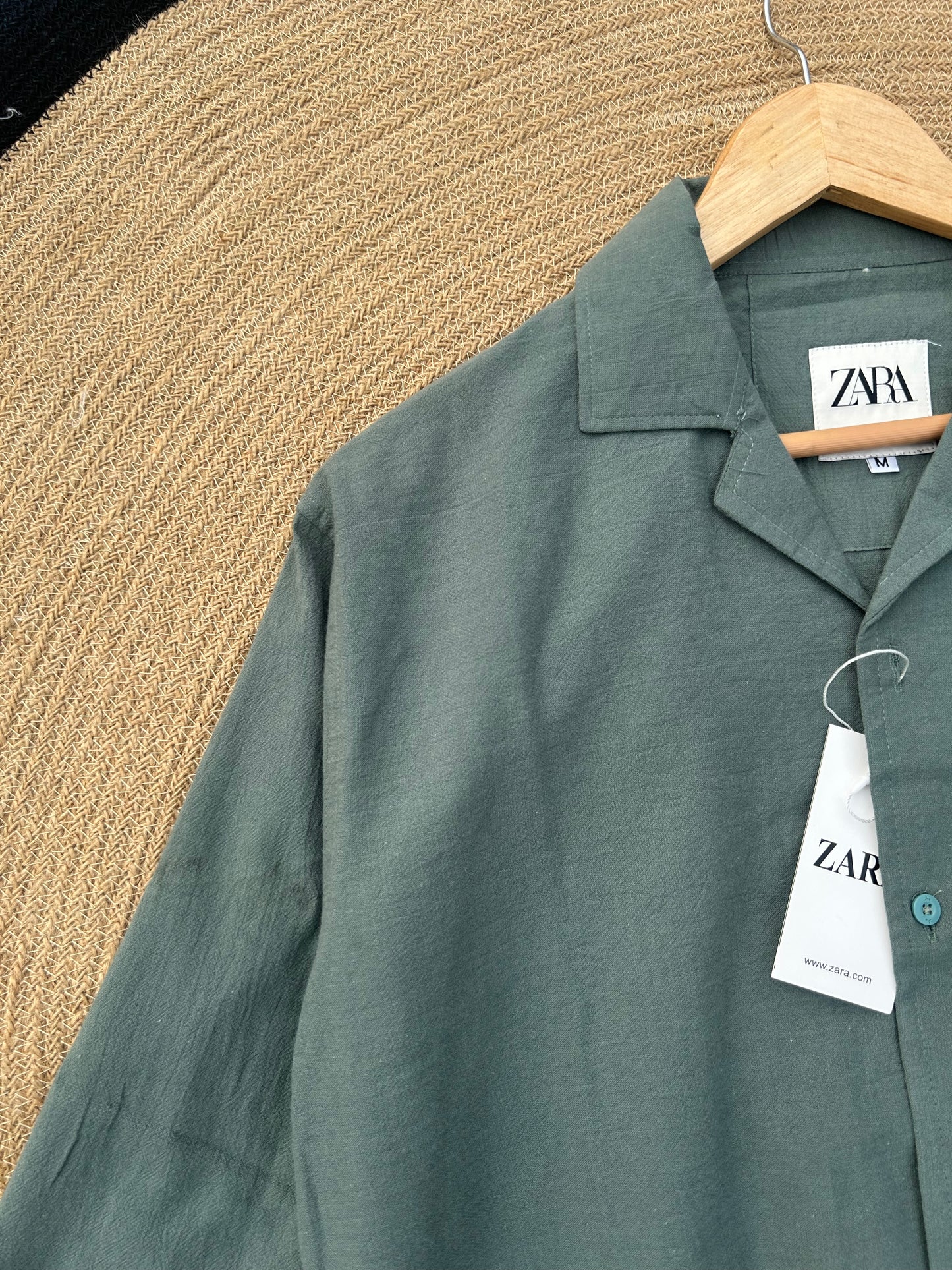 Sage Green Cuban full sleeve - Drop shoulder
