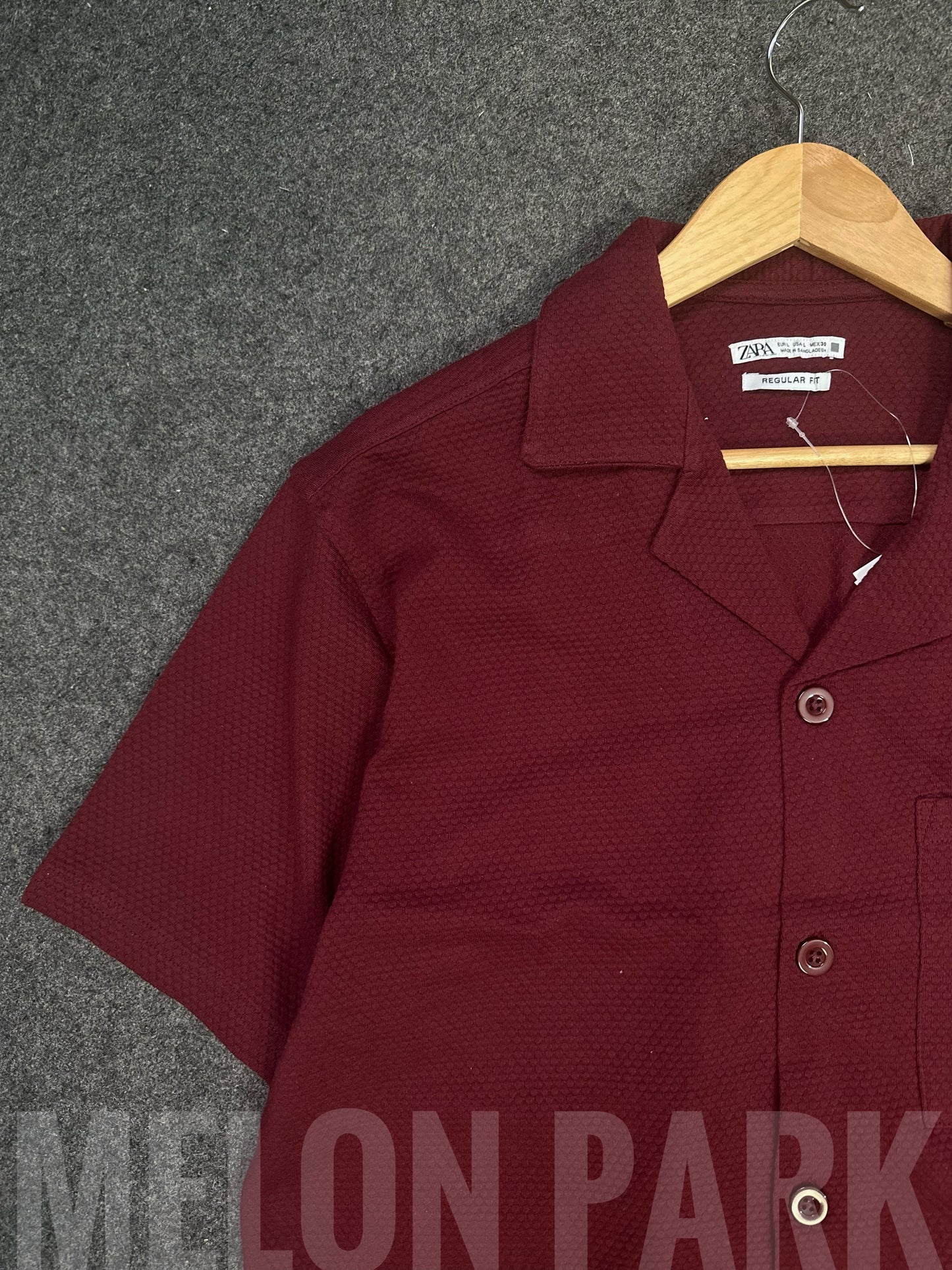 Maroon Dropshoulder Cuban Shirt