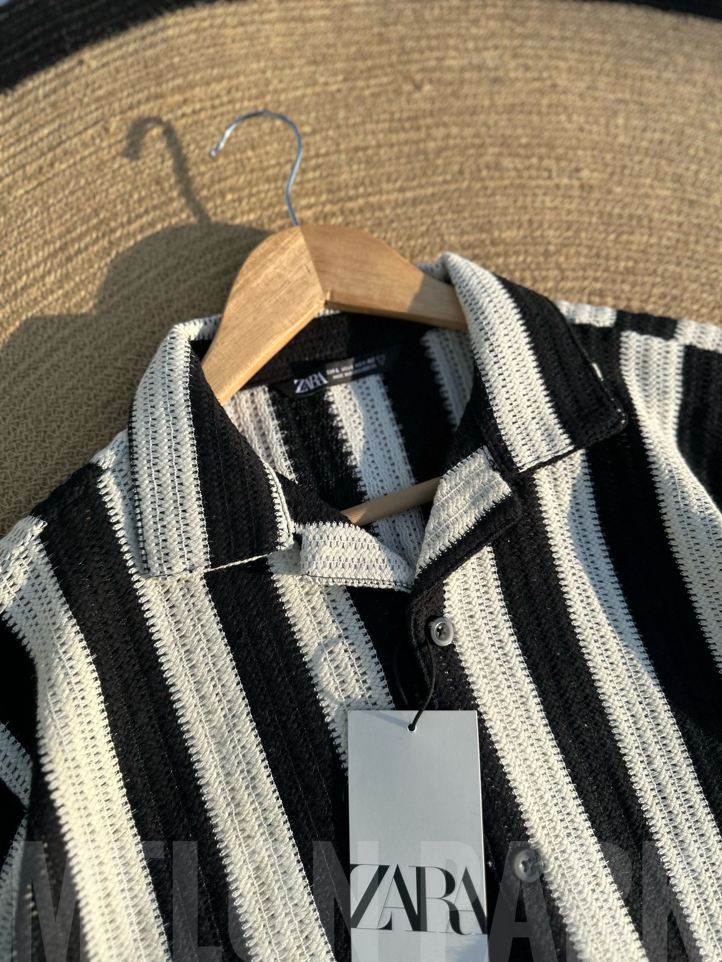 Black Stripe Layering Cuban Shirt