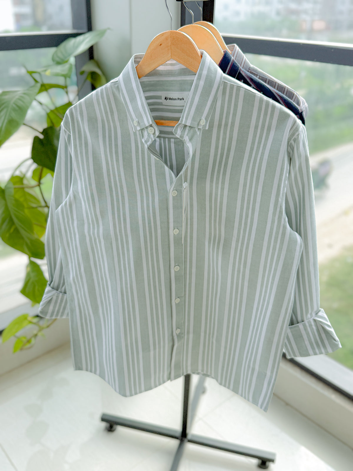 Gentle stripe shirt - Quiet Mint stripe