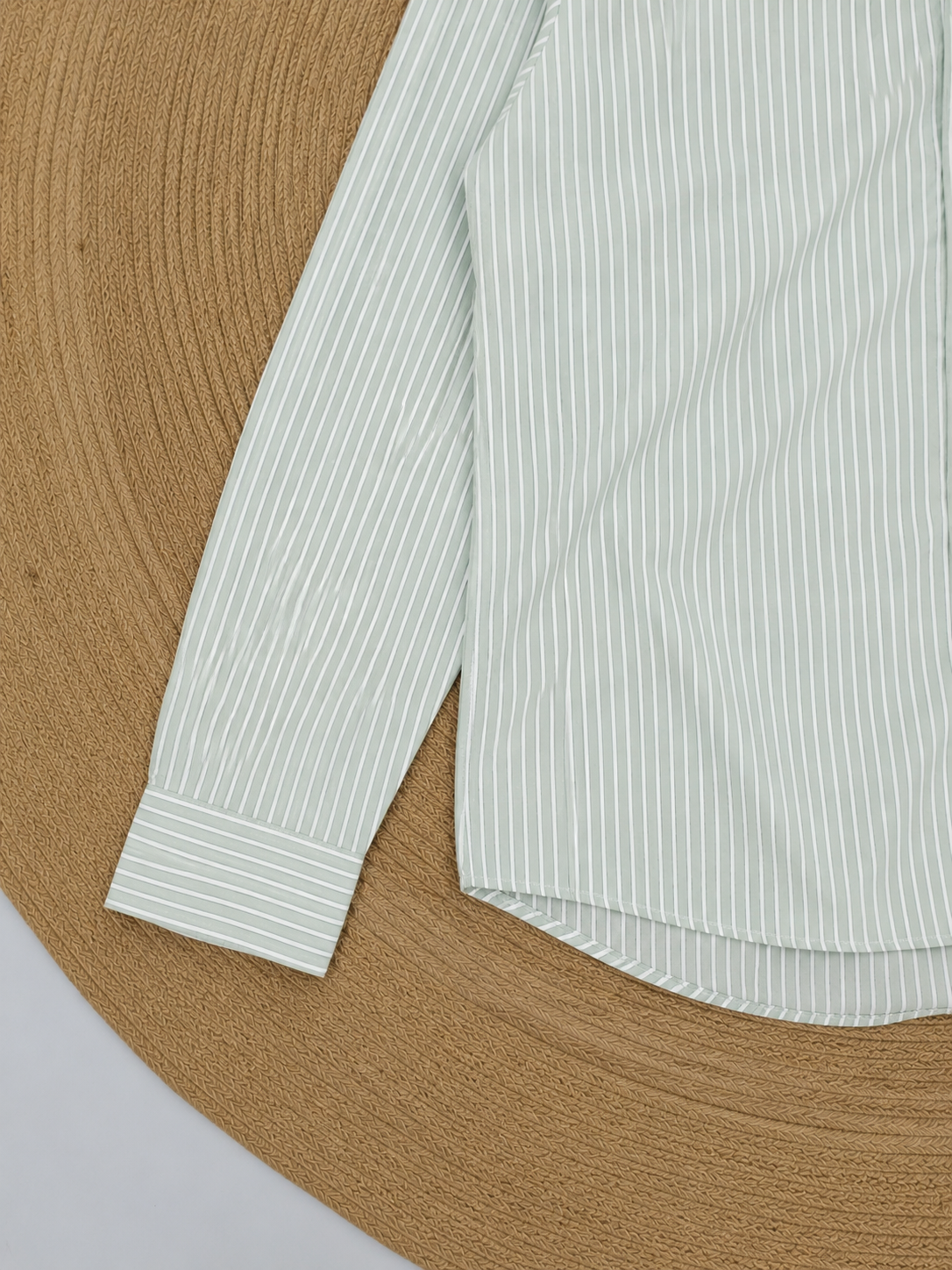 Old Money full sleeve shirt - Light Mint stripe