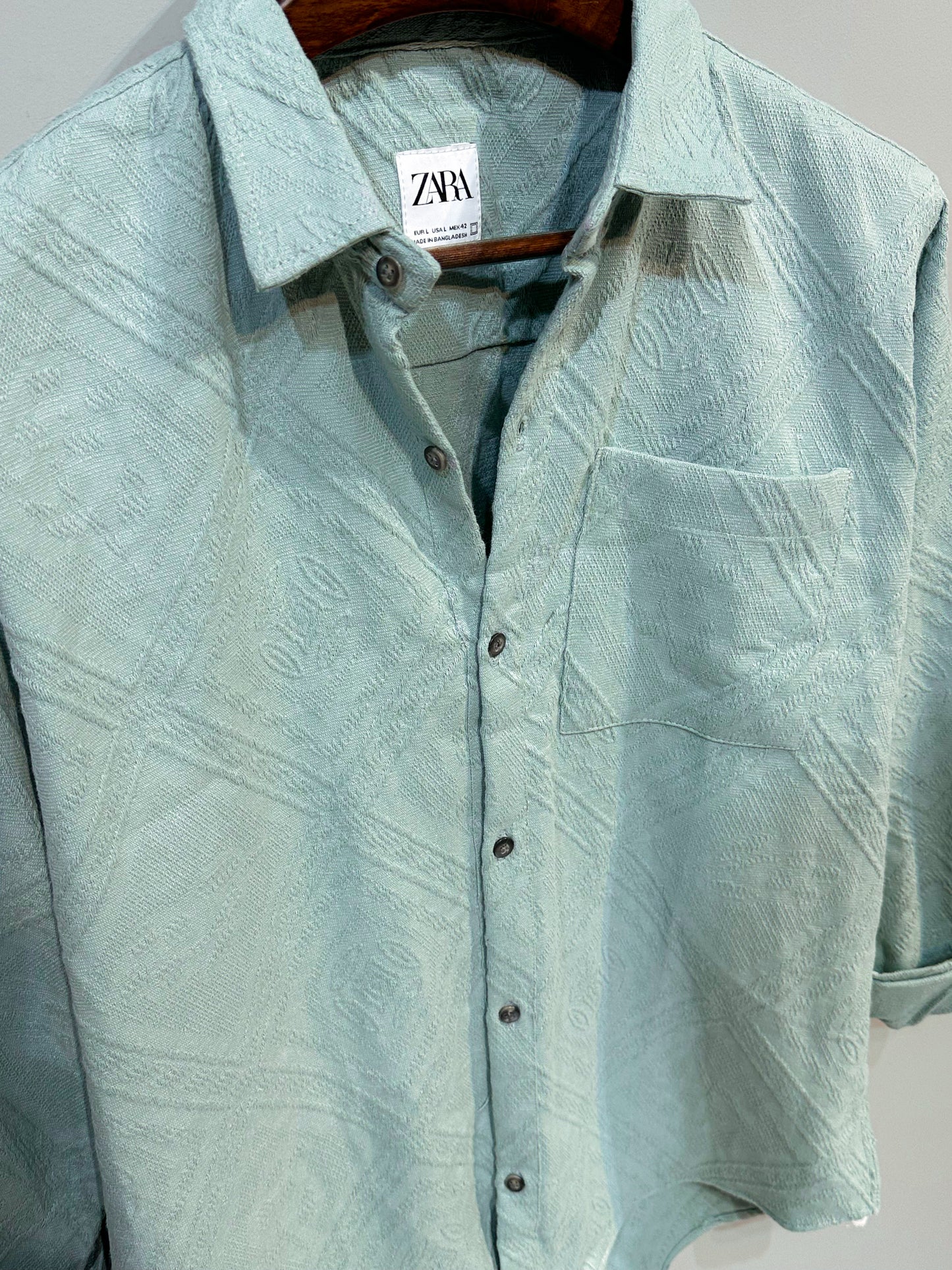Rich Full Sleeve - Mint mirage texture