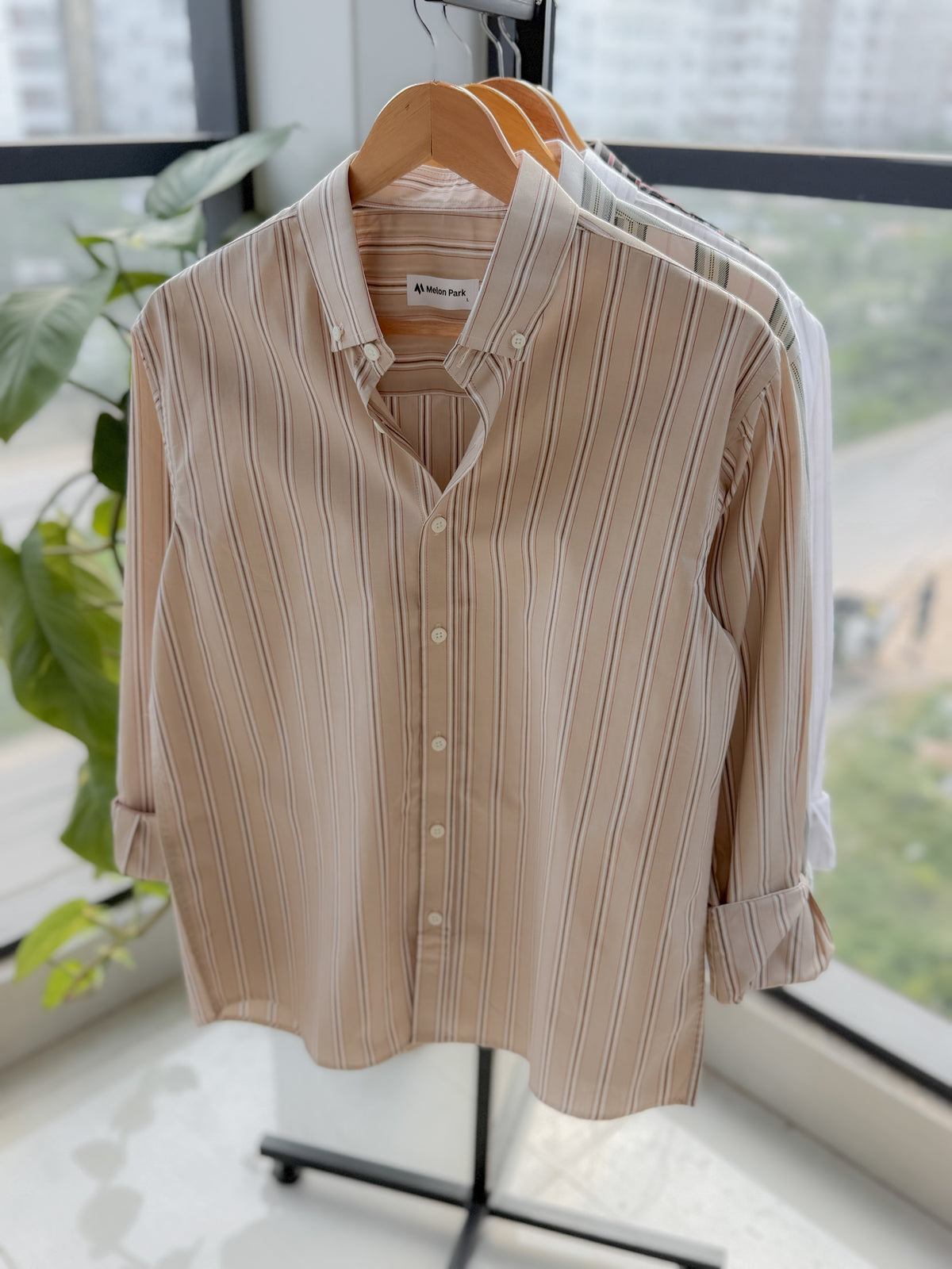 Gentle stripe shirt - Desert Birch