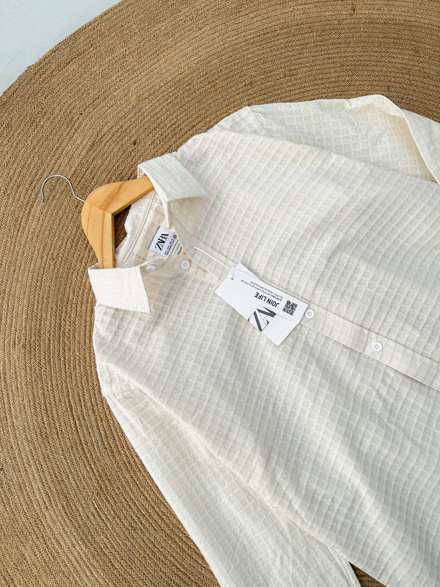 Refined full sleeve shirt - Calm Latte