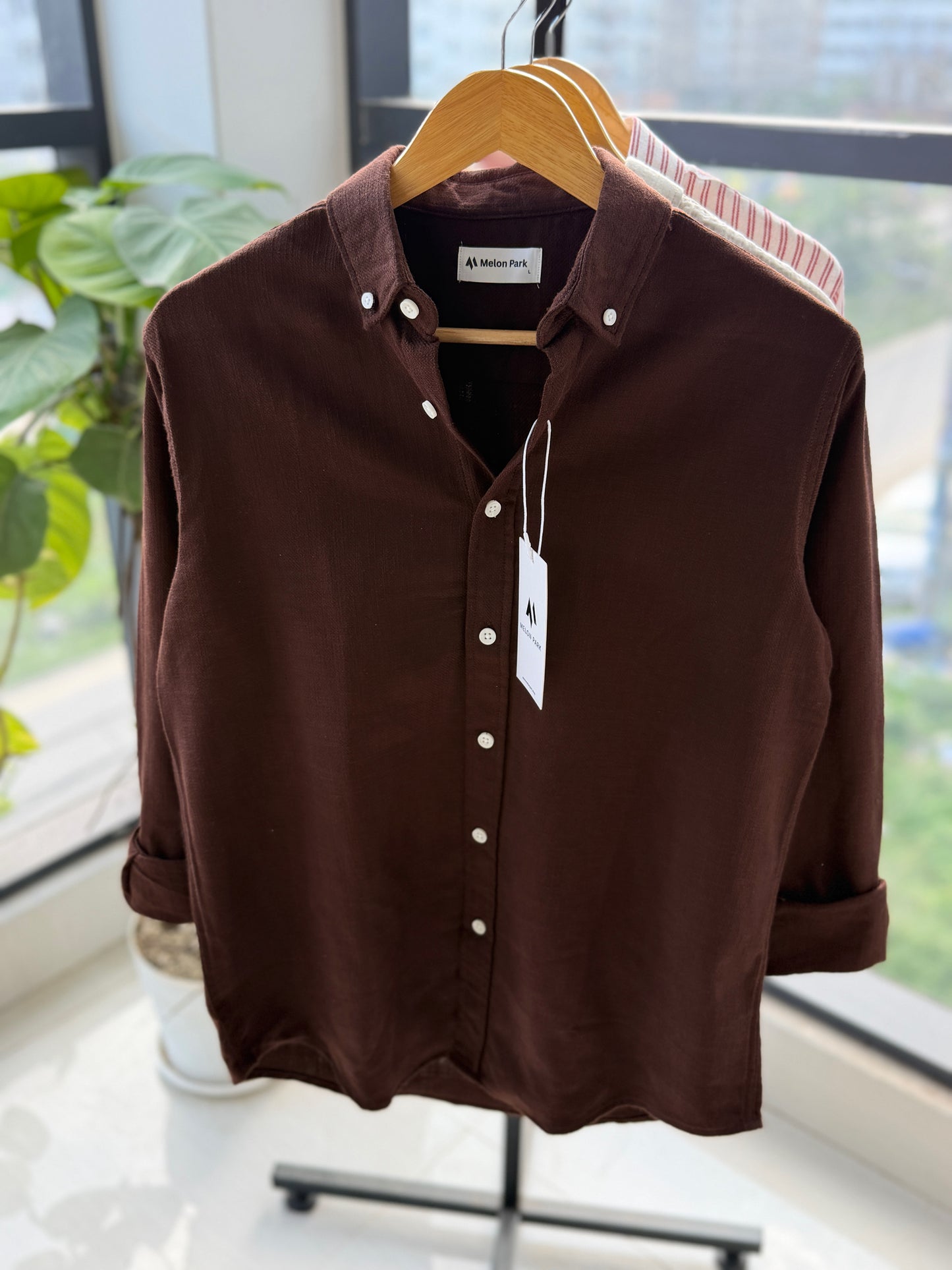Cotton classic shirt - Cedar Chocolate