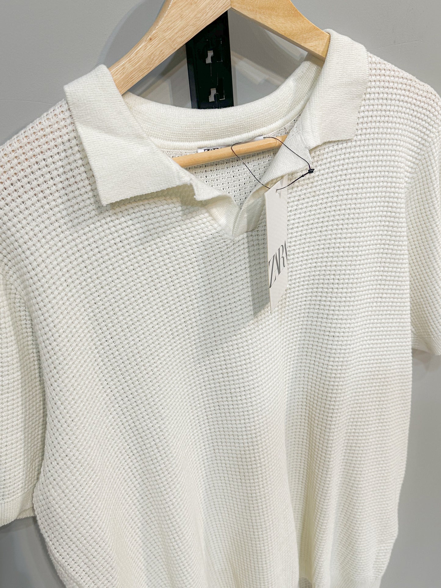 Knitted Polo - White