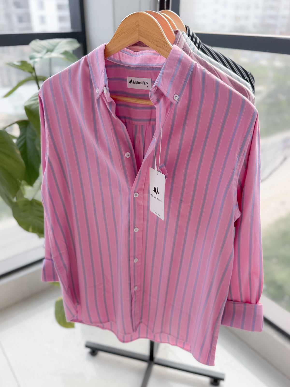 Gentle stripe shirt - Peri Winkle